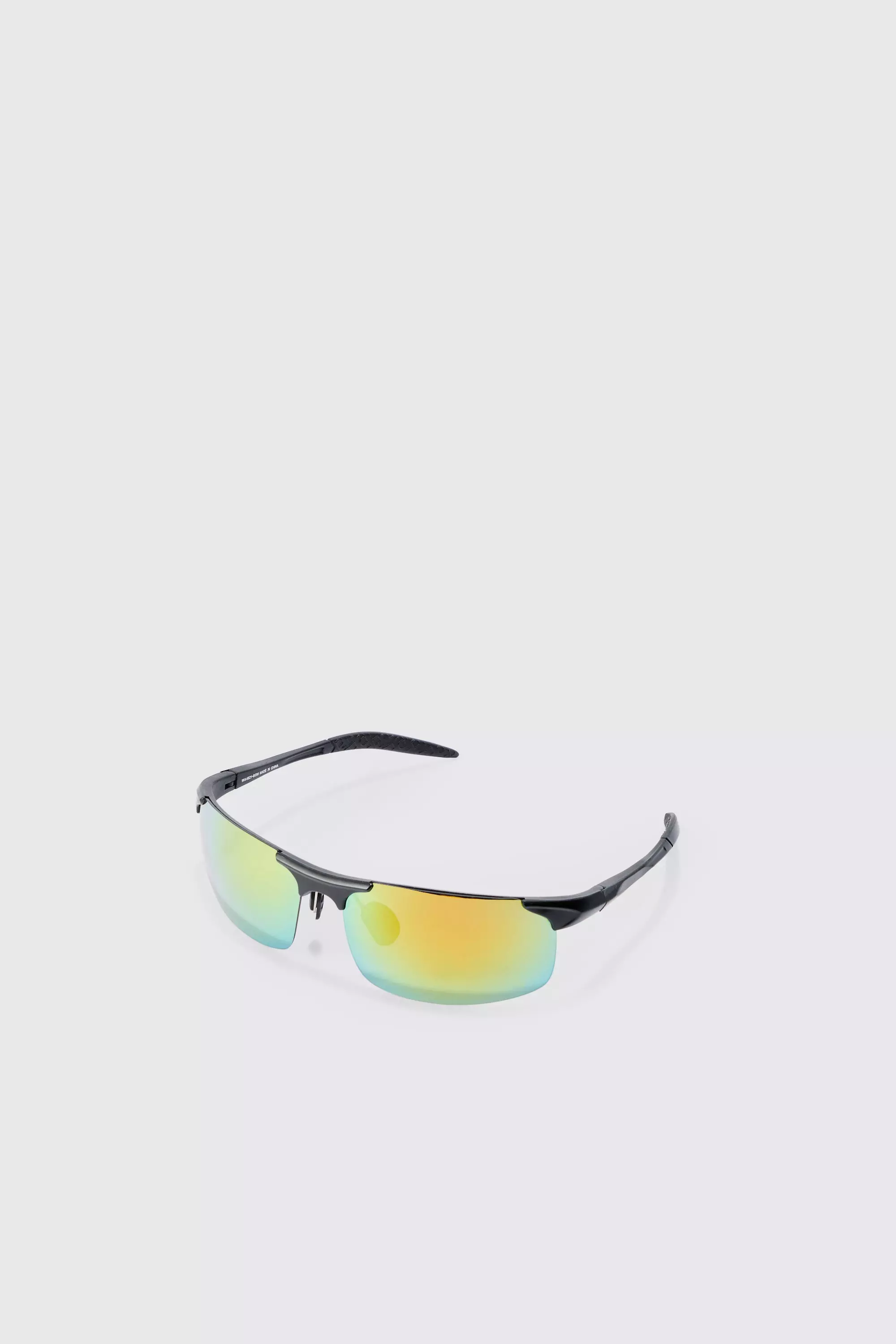 Racer Mirror Lens Sunglasses In Multi Multi