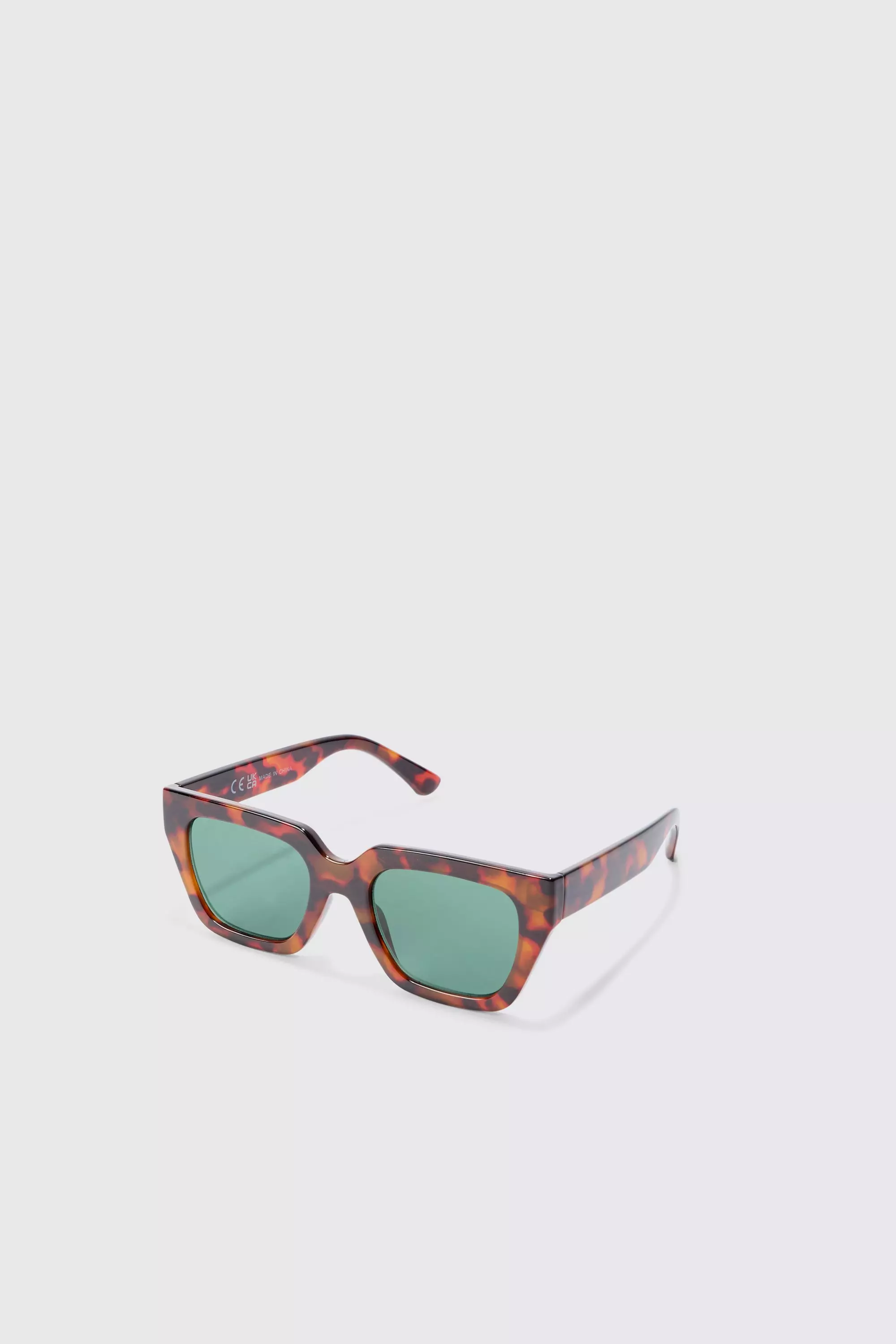 Tortoise Square Frame Sunglasses In Brown Brown