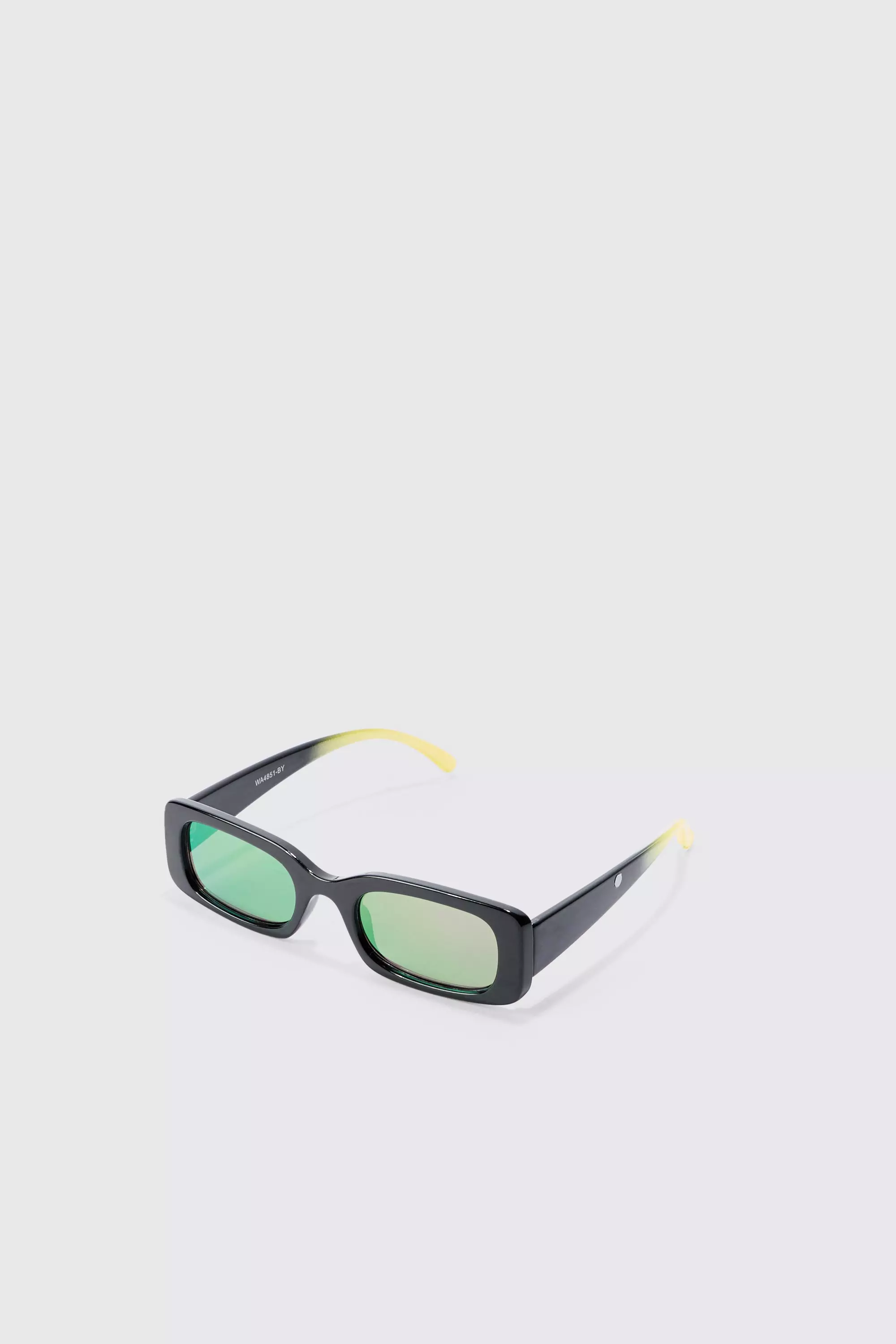 Chunky Ombre Frame Sunglasses In Yellow Black