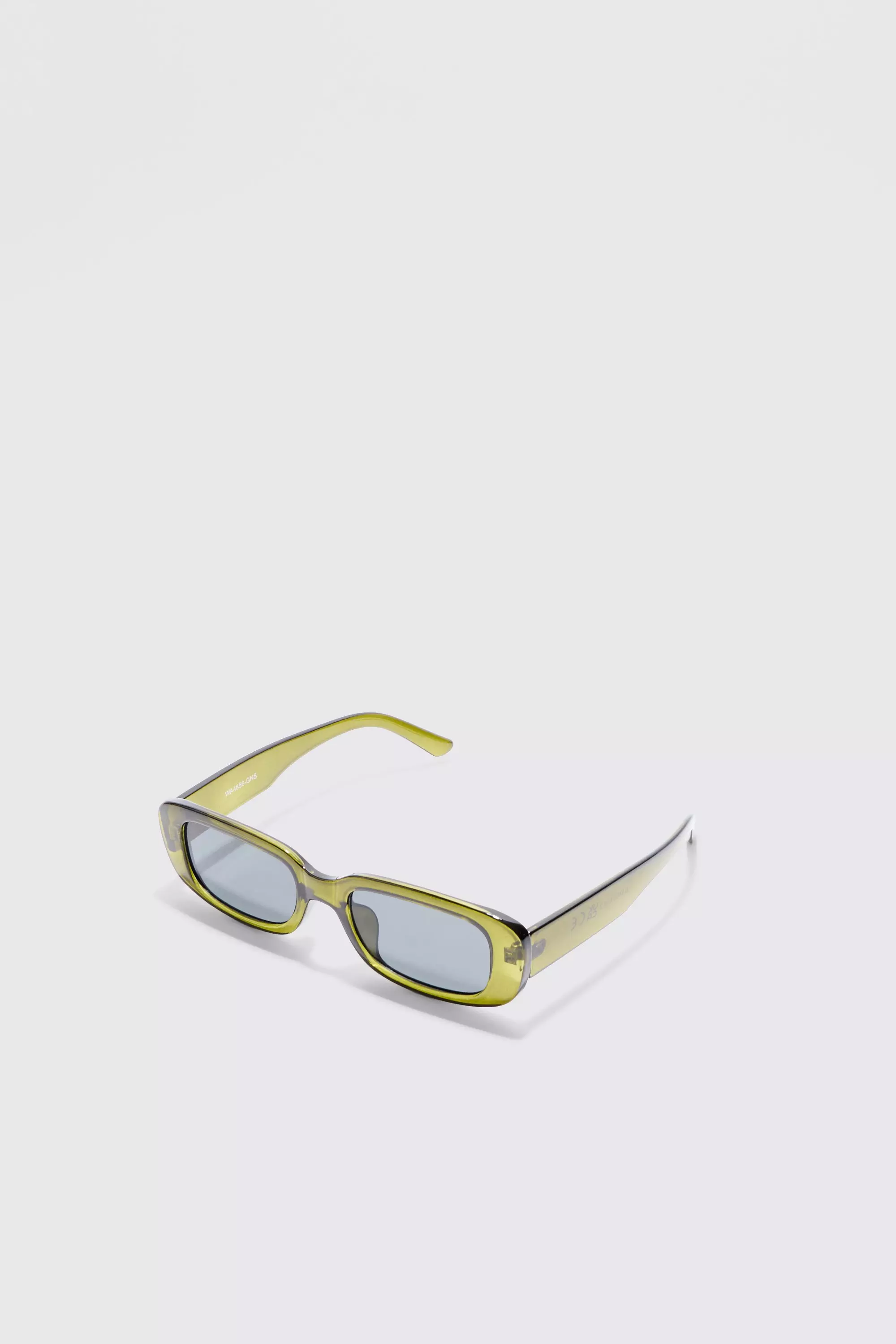 Chunky Smoke Lens Sunglasses In Green Green