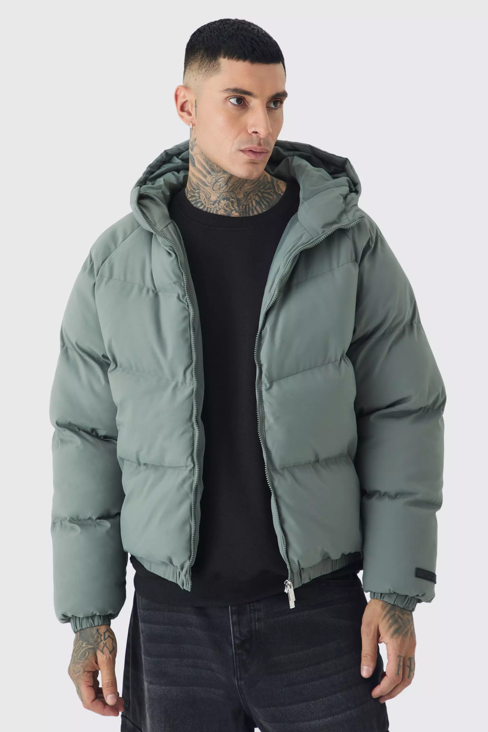 Boohooman puffer coat online