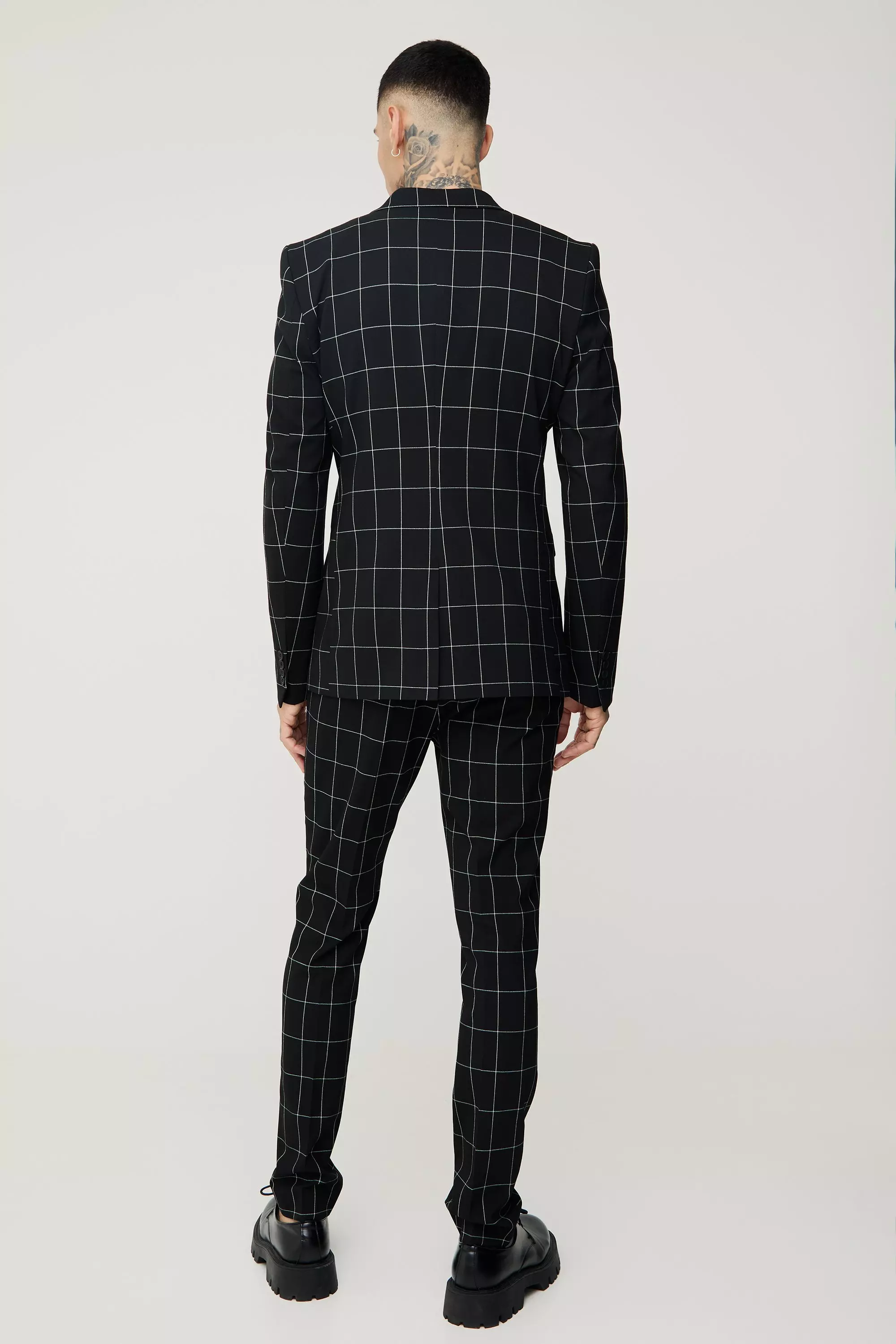Tall - Blazer à carreaux et carreaux, Black autre image