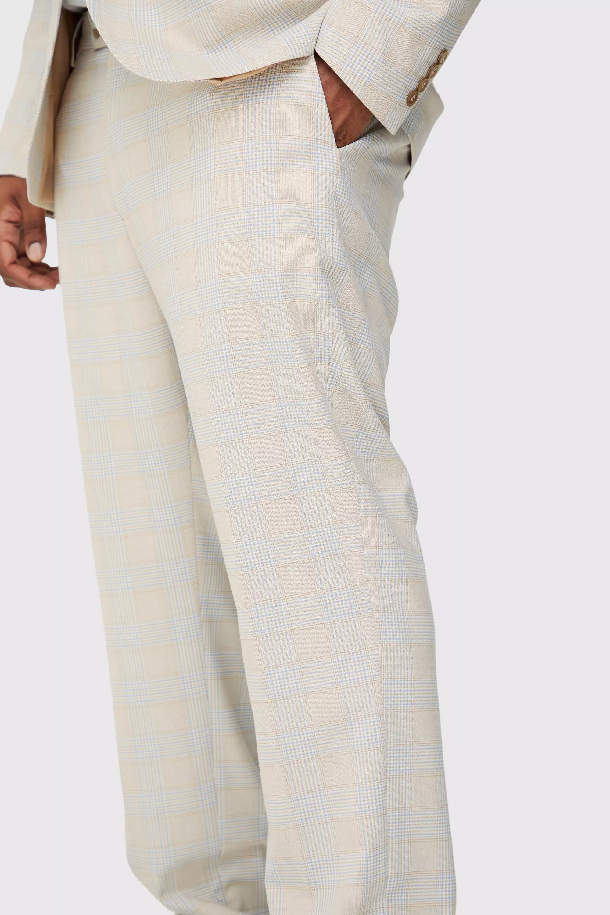 Stone Plus PlaidSkinny Fit Pants alternative image