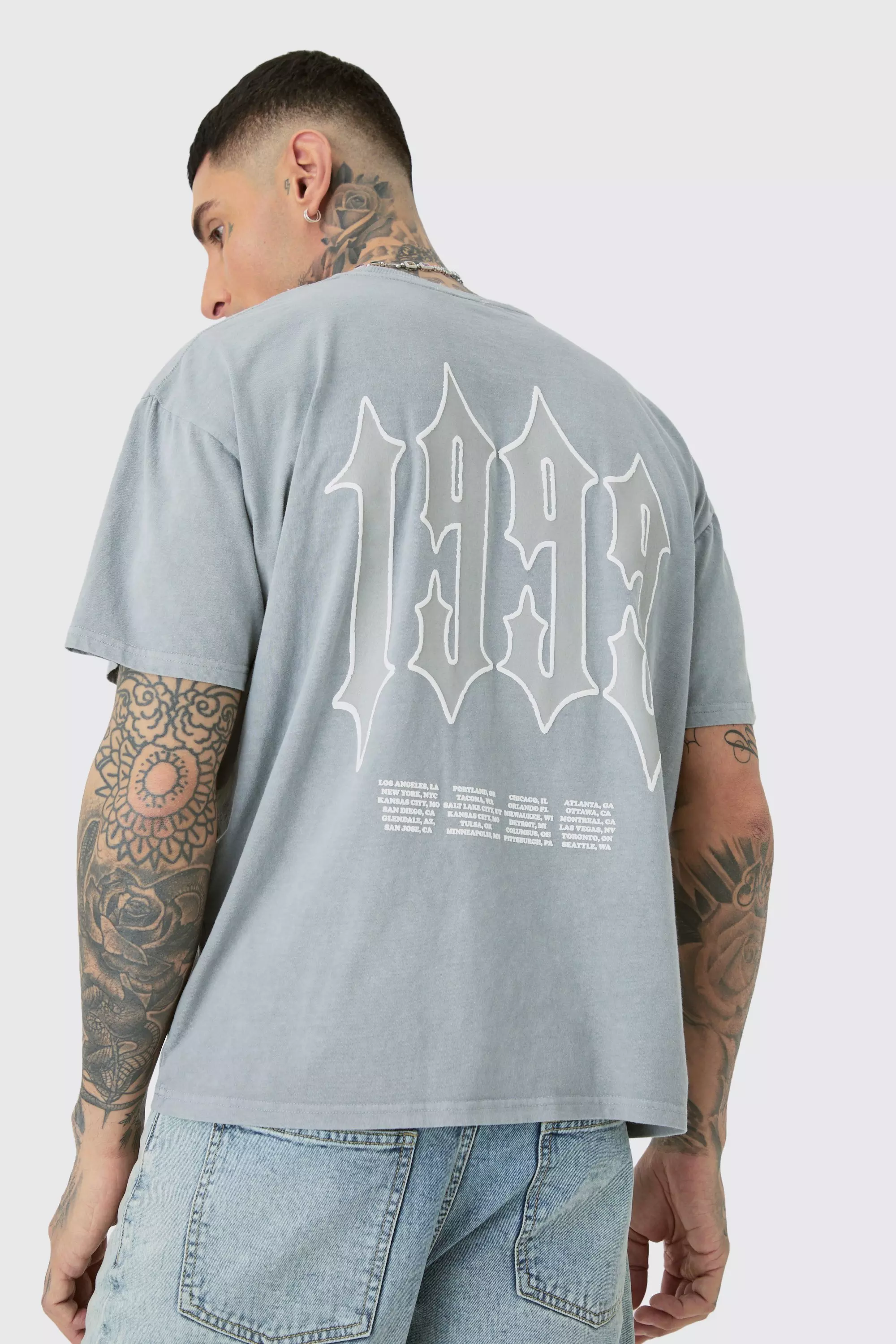 Tall 1999 Graphic T-shirt In Grey Grey