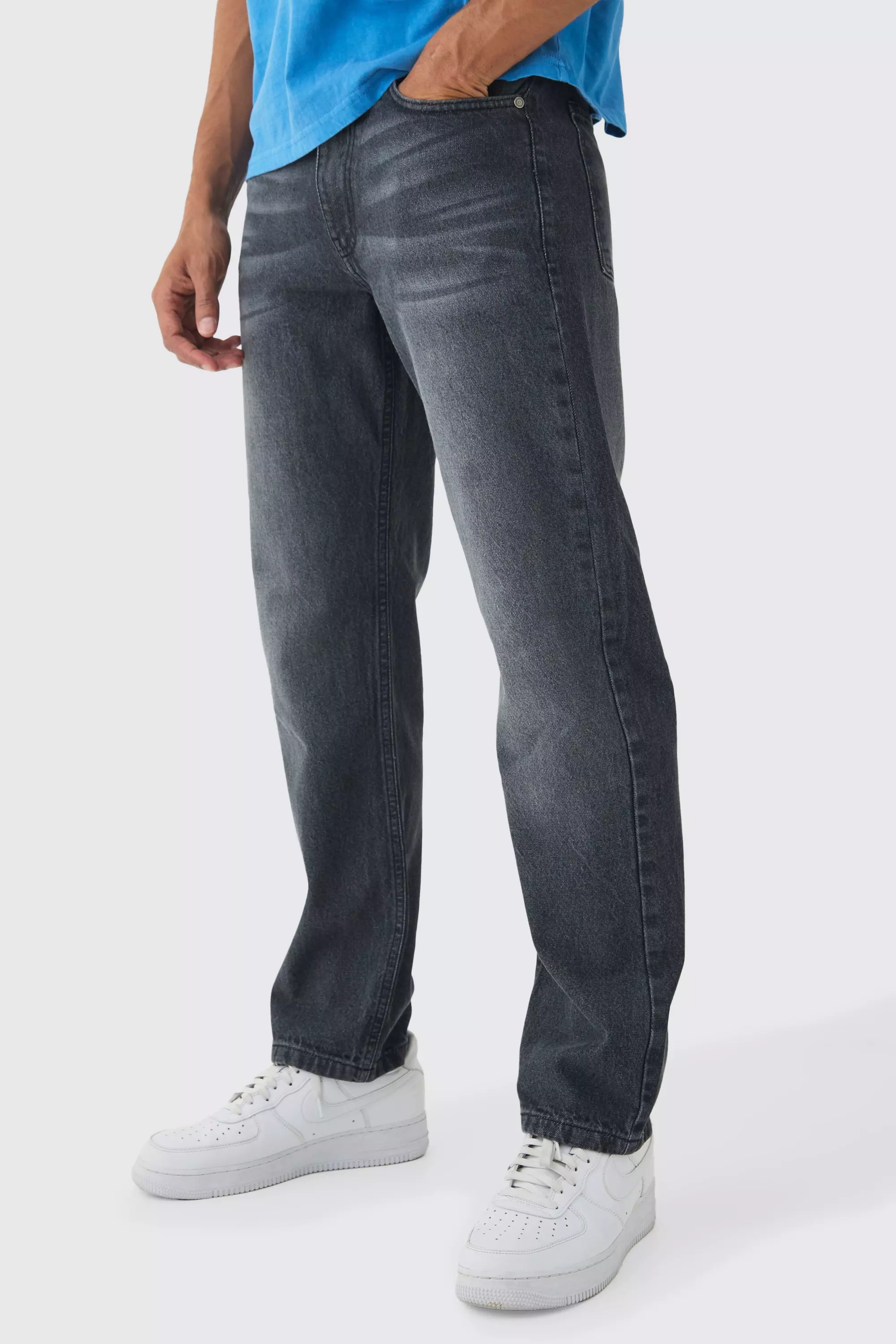 Grey Relaxed Rigid Jeans