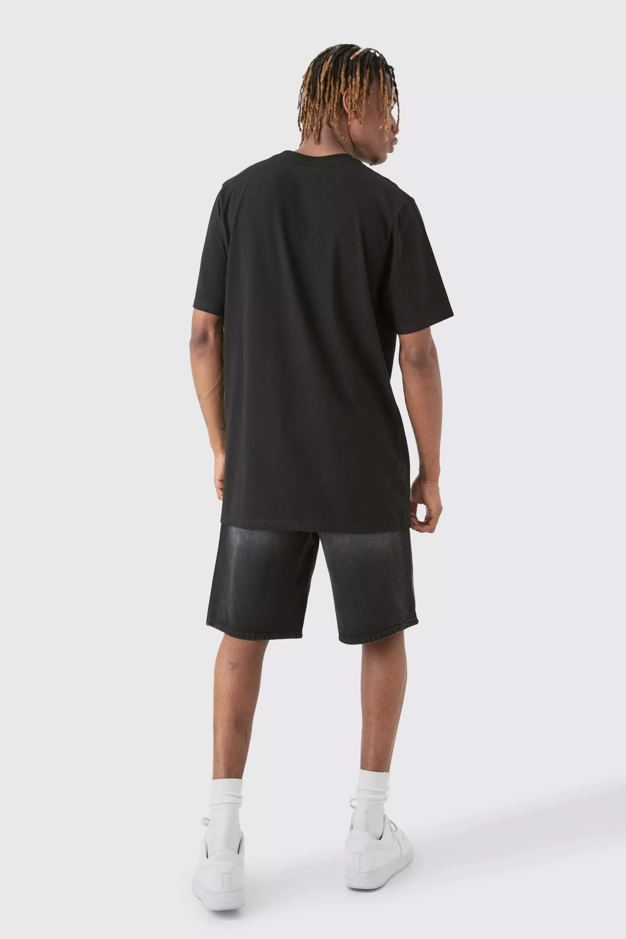Black Tall Basic Longline Crew Neck T-shirt alternative image