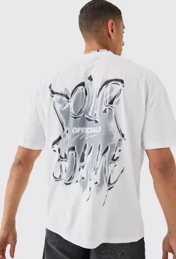 Oversized Extended Neck Gothic Homme T-shirt White