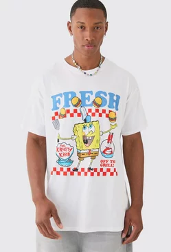 Oversized Spongebob License T-shirt White