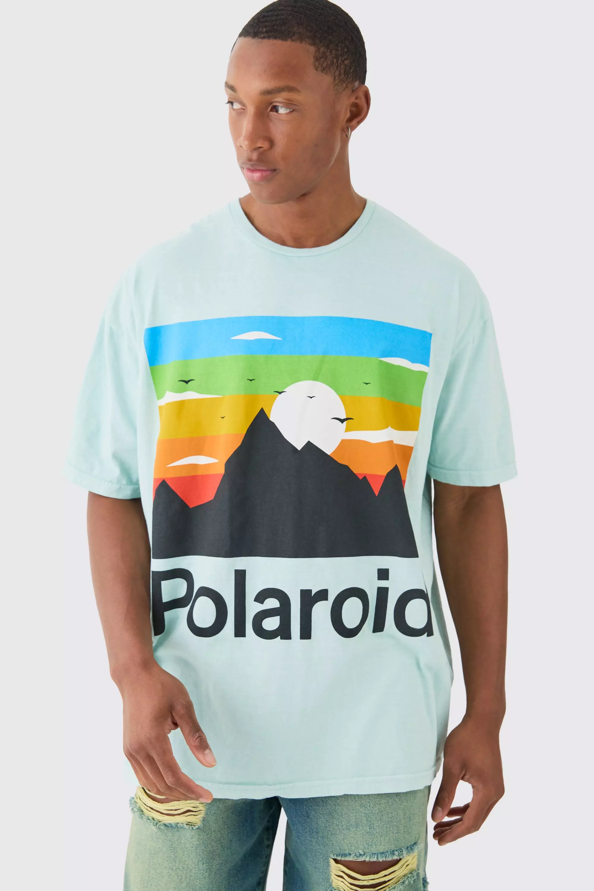 Oversized Polaroid Wash License T-shirt Mint