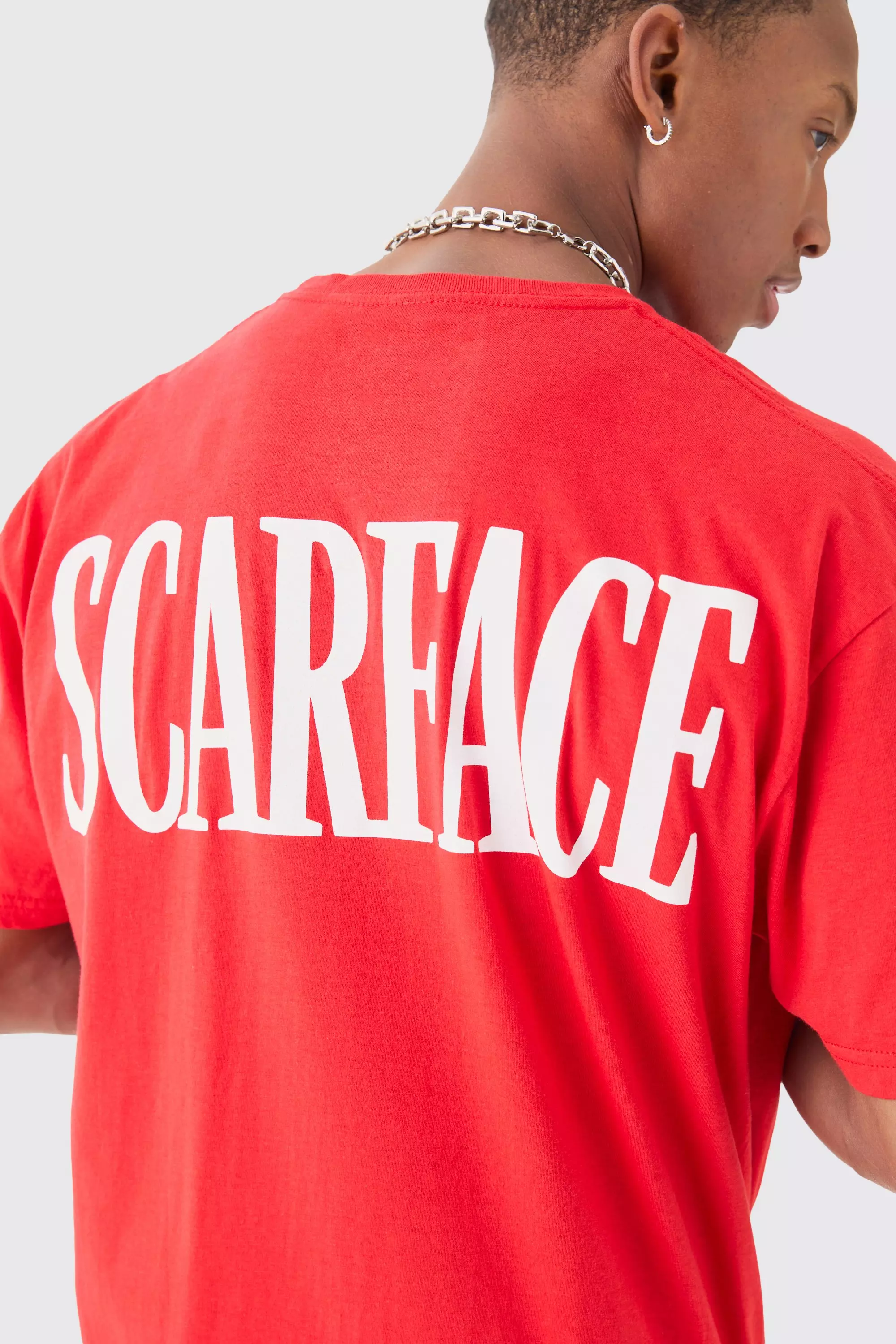 T-Shirt Oversize Ufficiale In Lavaggio Scarface, Red immagine alternativa