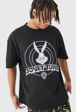 Oversized Looney Tunes License T-shirt Black
