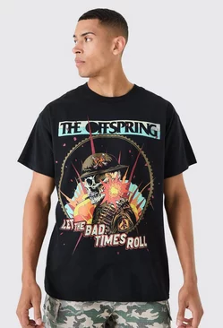 Oversized The Offspring Band License T-shirt Black