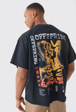 Oversized The Offspring Band Boxy License T-shirt Black