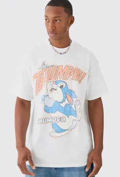 Oversized Disney Thumper License T-shirt White