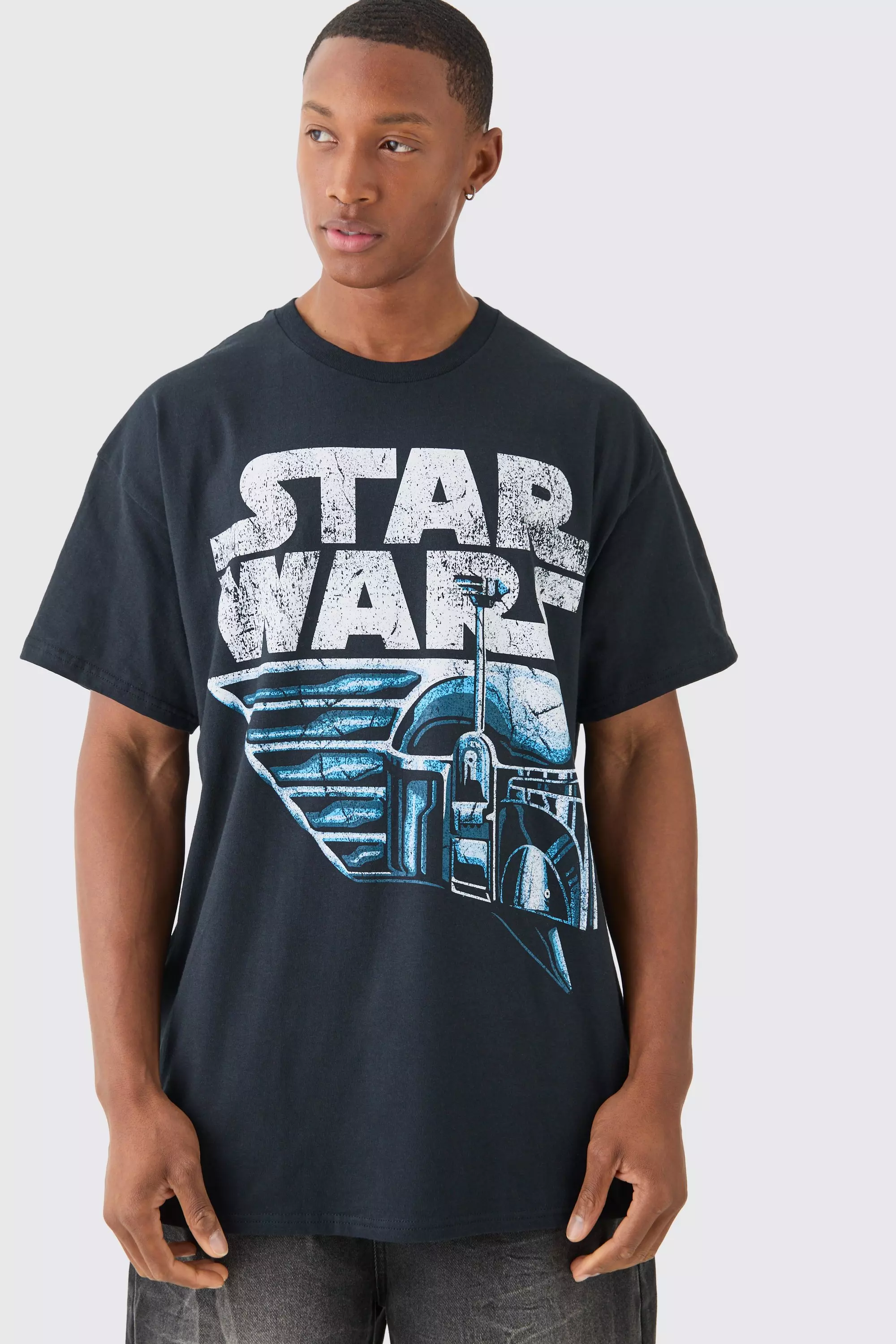 Oversized Star Wars License T-shirt Black