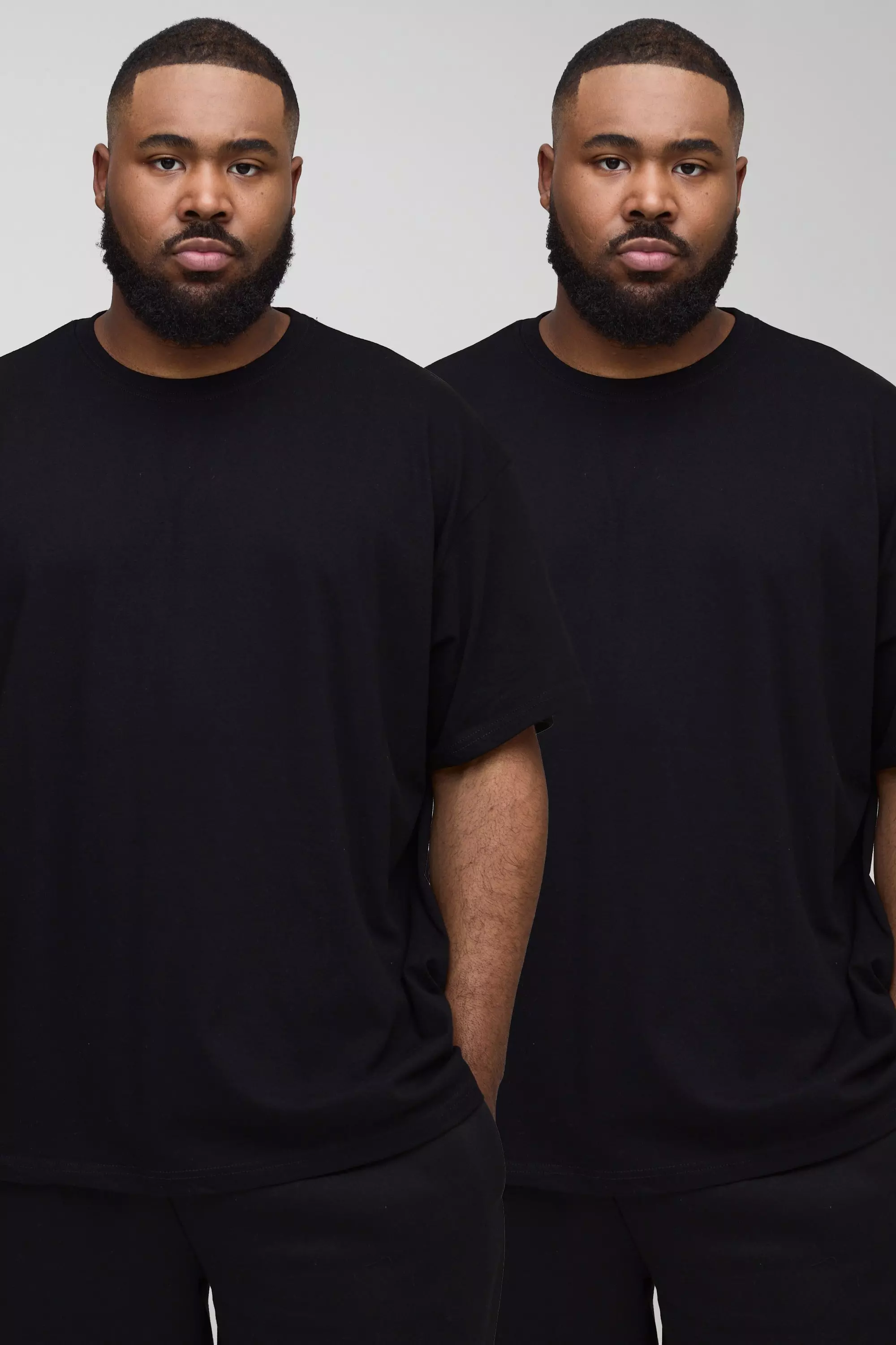 Black Plus Oversized T-Shirts (2 Stuks) alternatieve afbeelding