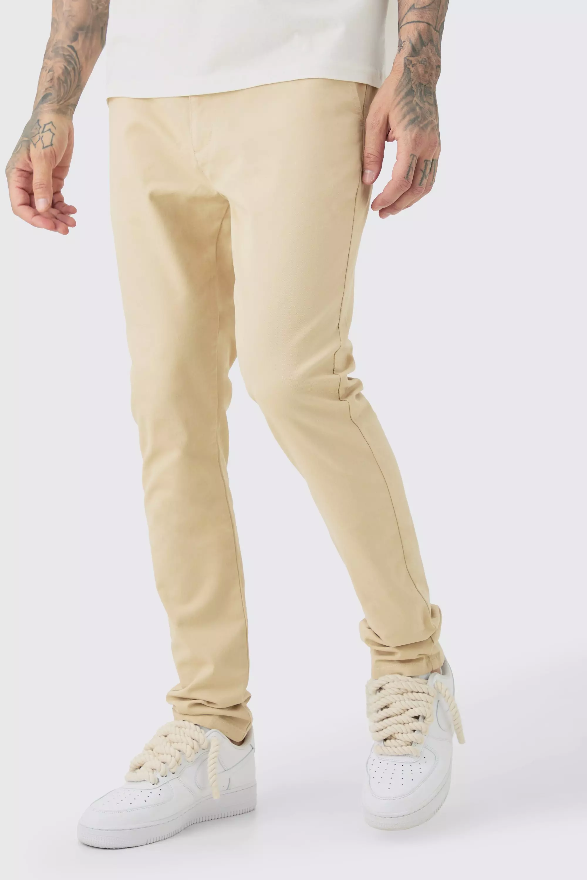 Tall Fixed Waist Skinny Chino Pants Stone