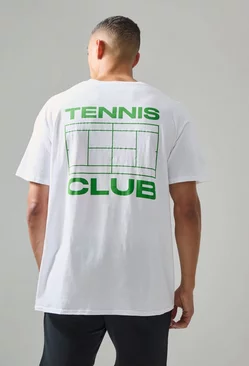 White Man Active Tennis Club Oversized T-shirt