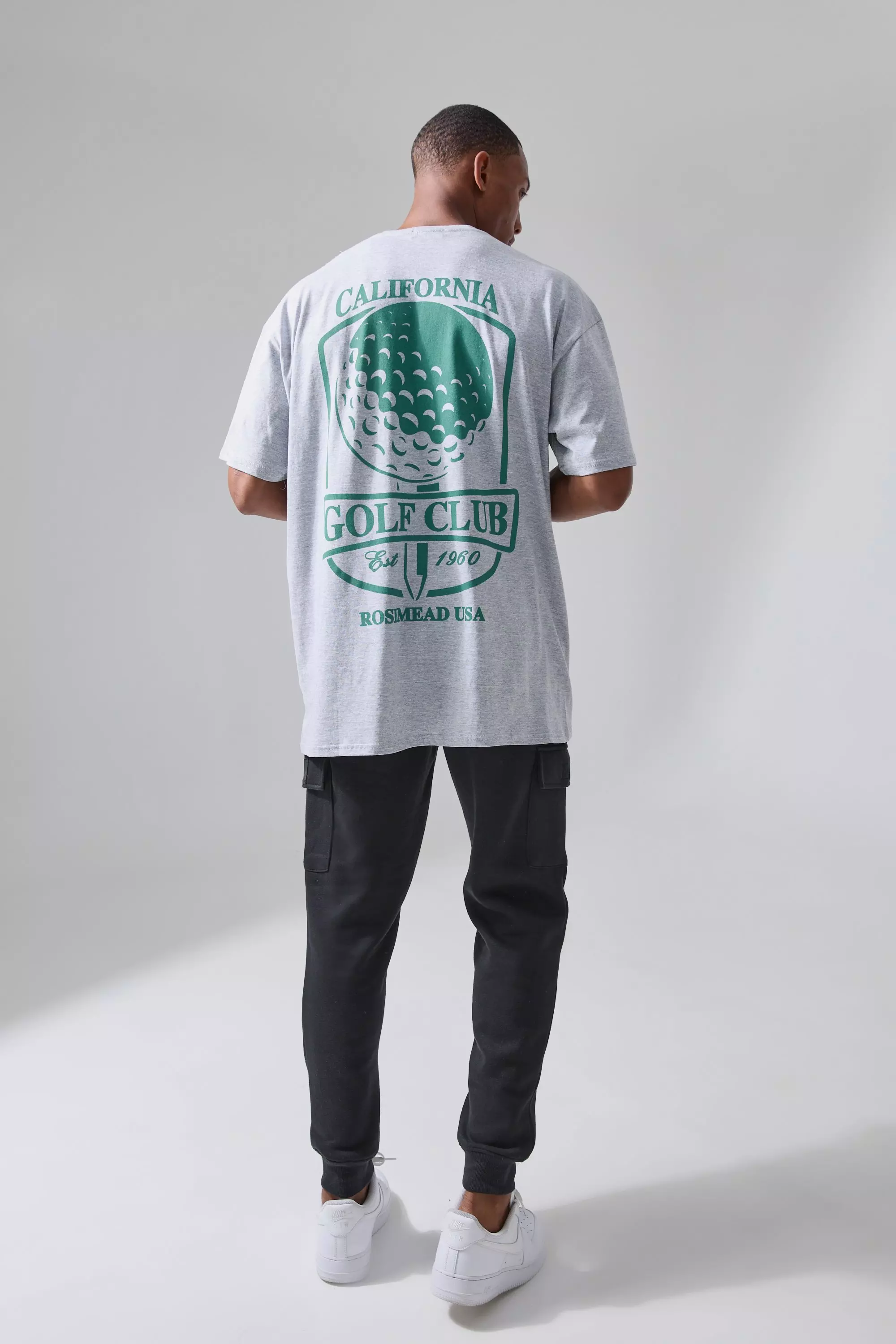 Grey marl Man Active Golf Club Oversized T-shirt alternative image