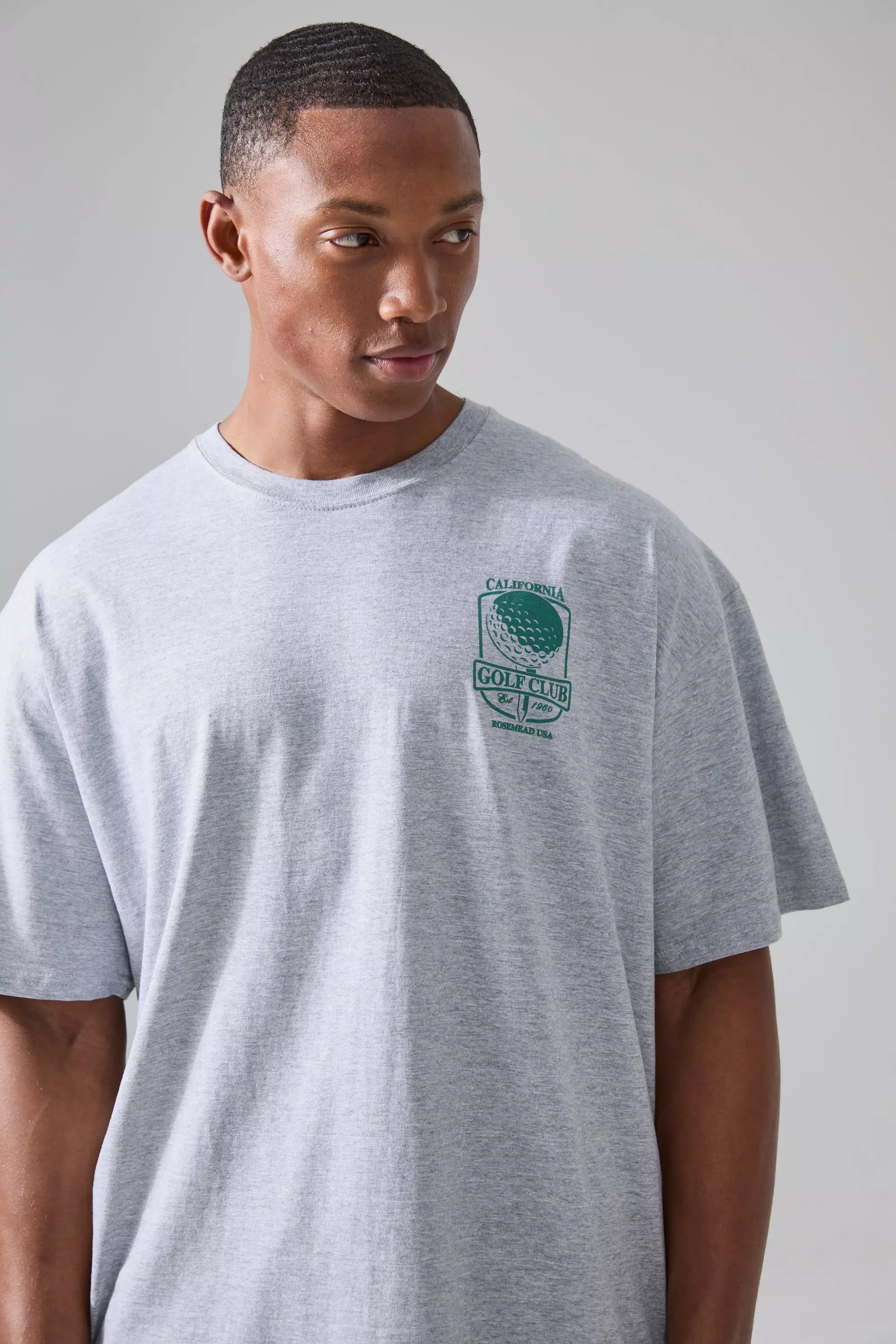 Grey marl Man Active Golf Club Oversized T-shirt alternative image