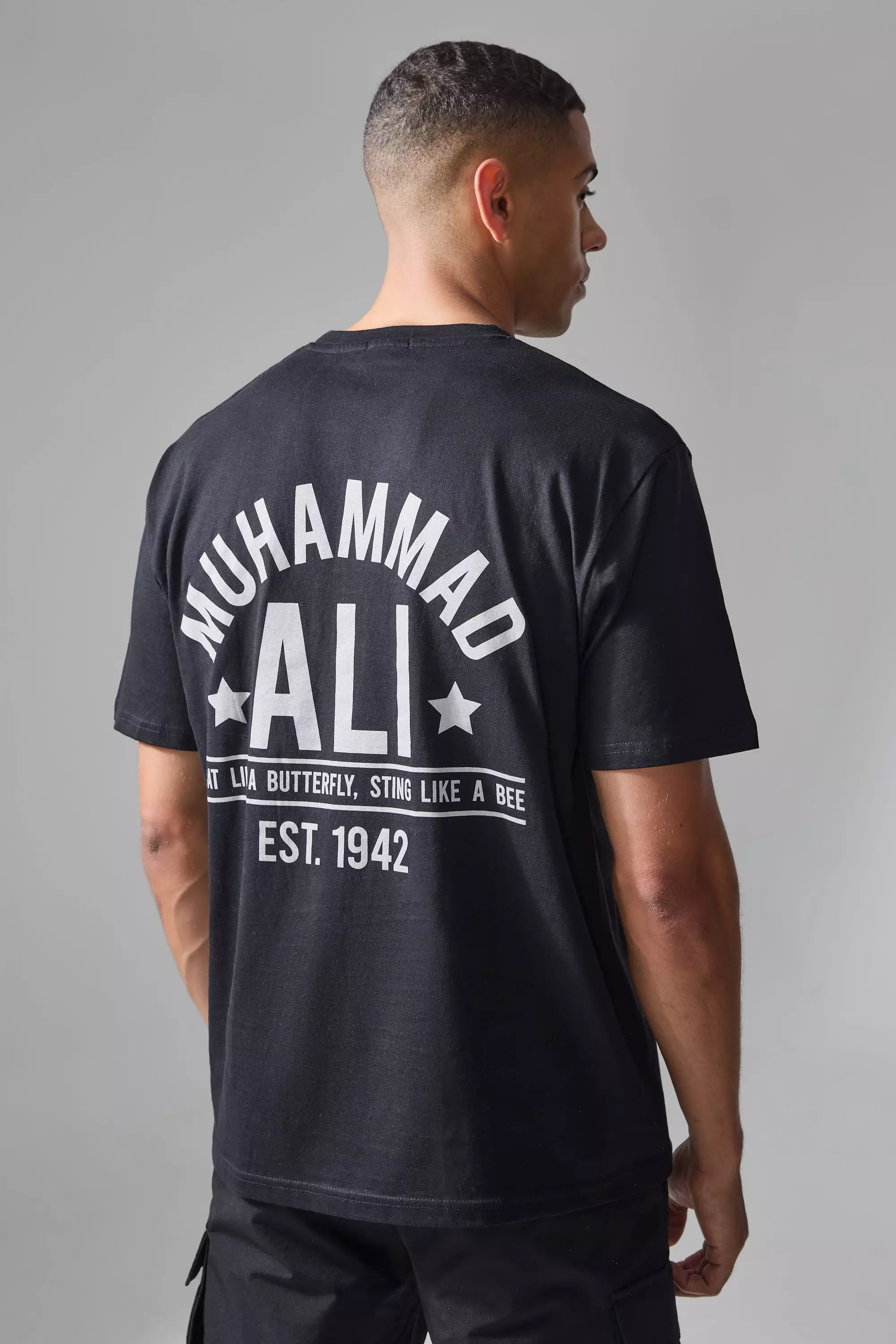 Active Oversized Muhammad Ali Est. 1942 License T-shirt Black