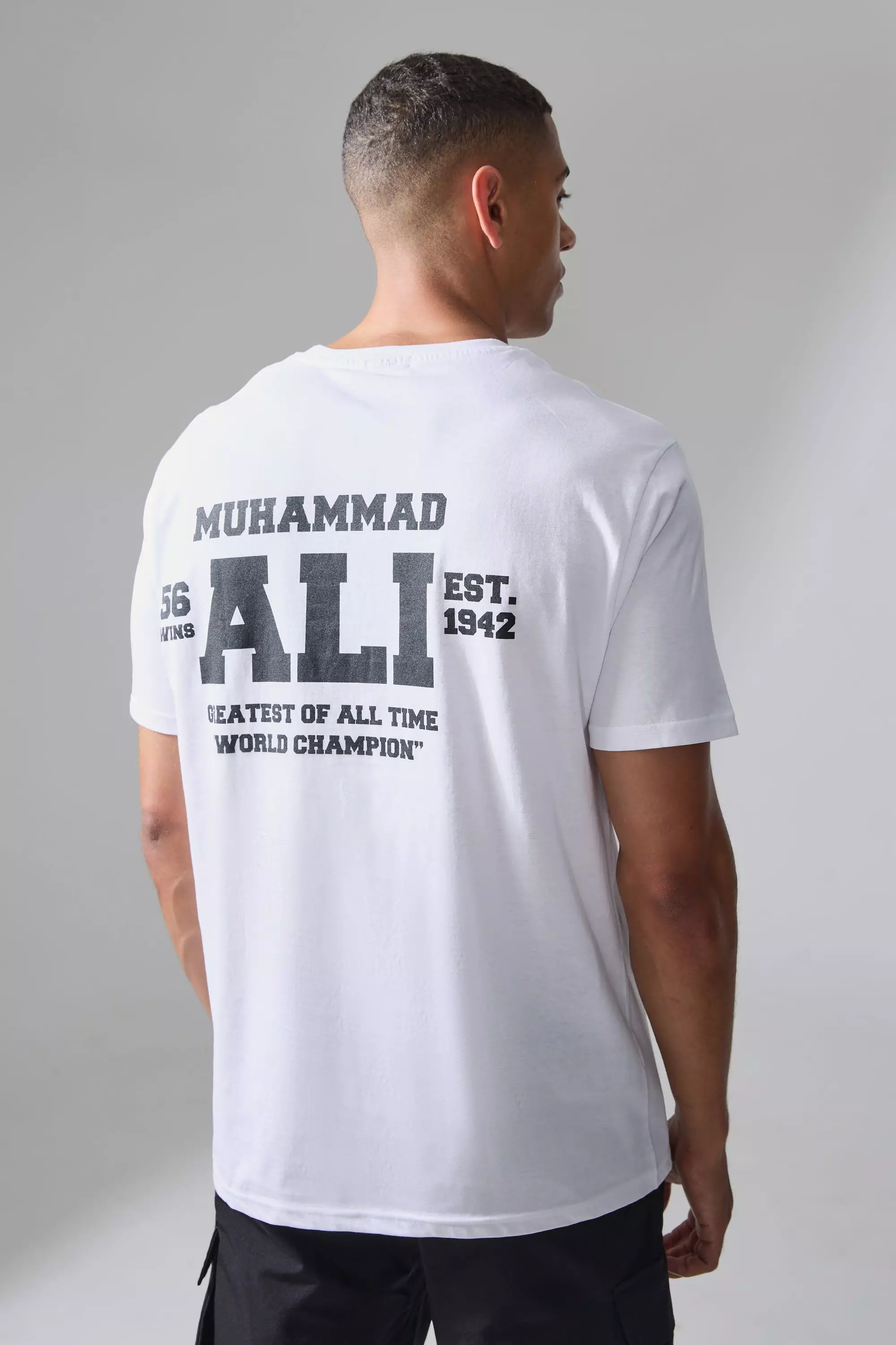 Active Oversized Muhammad Ali Goat License T-shirt White