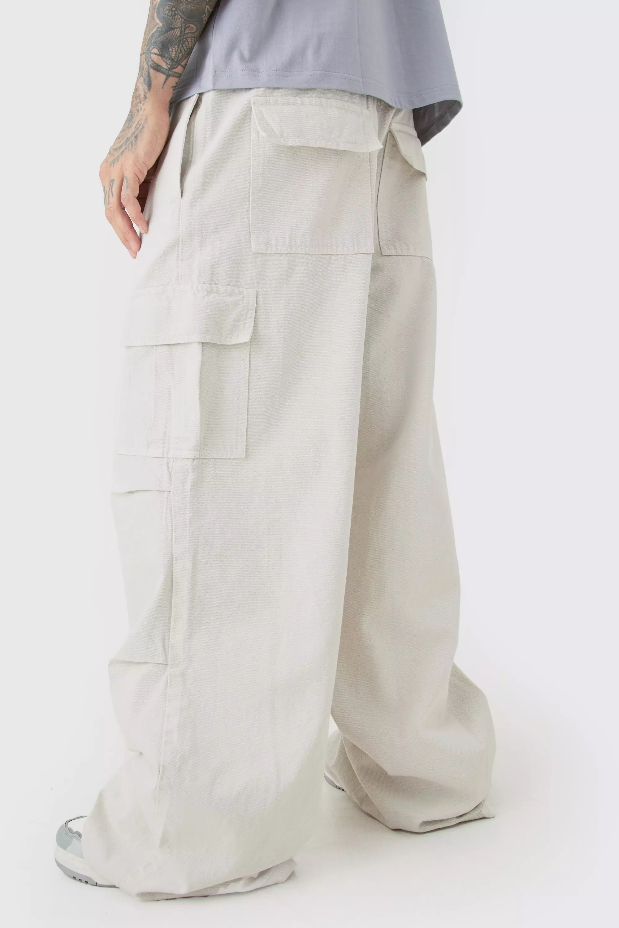 Tall - Pantalon cargo baggy écru, Ecru autre image