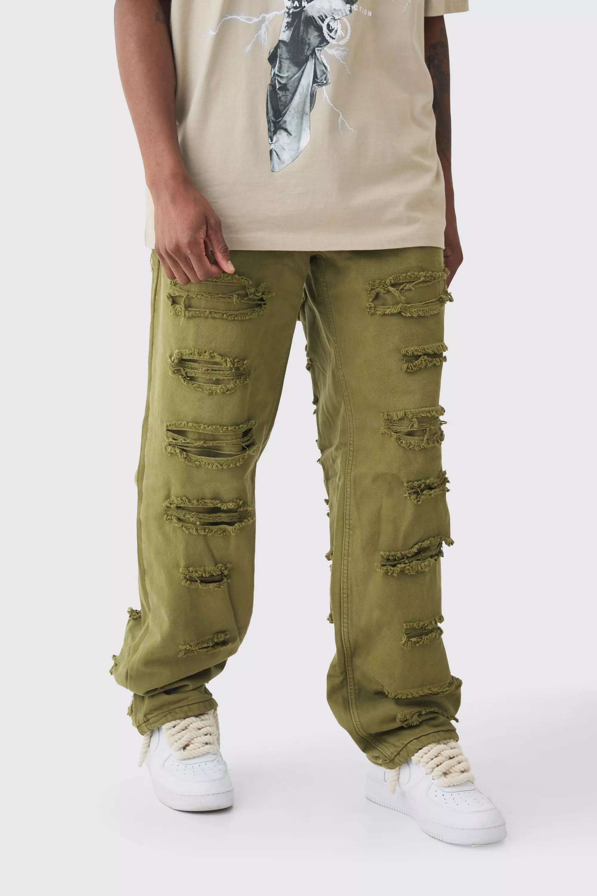 Tall - Pantalon surteint en twill, Khaki autre image