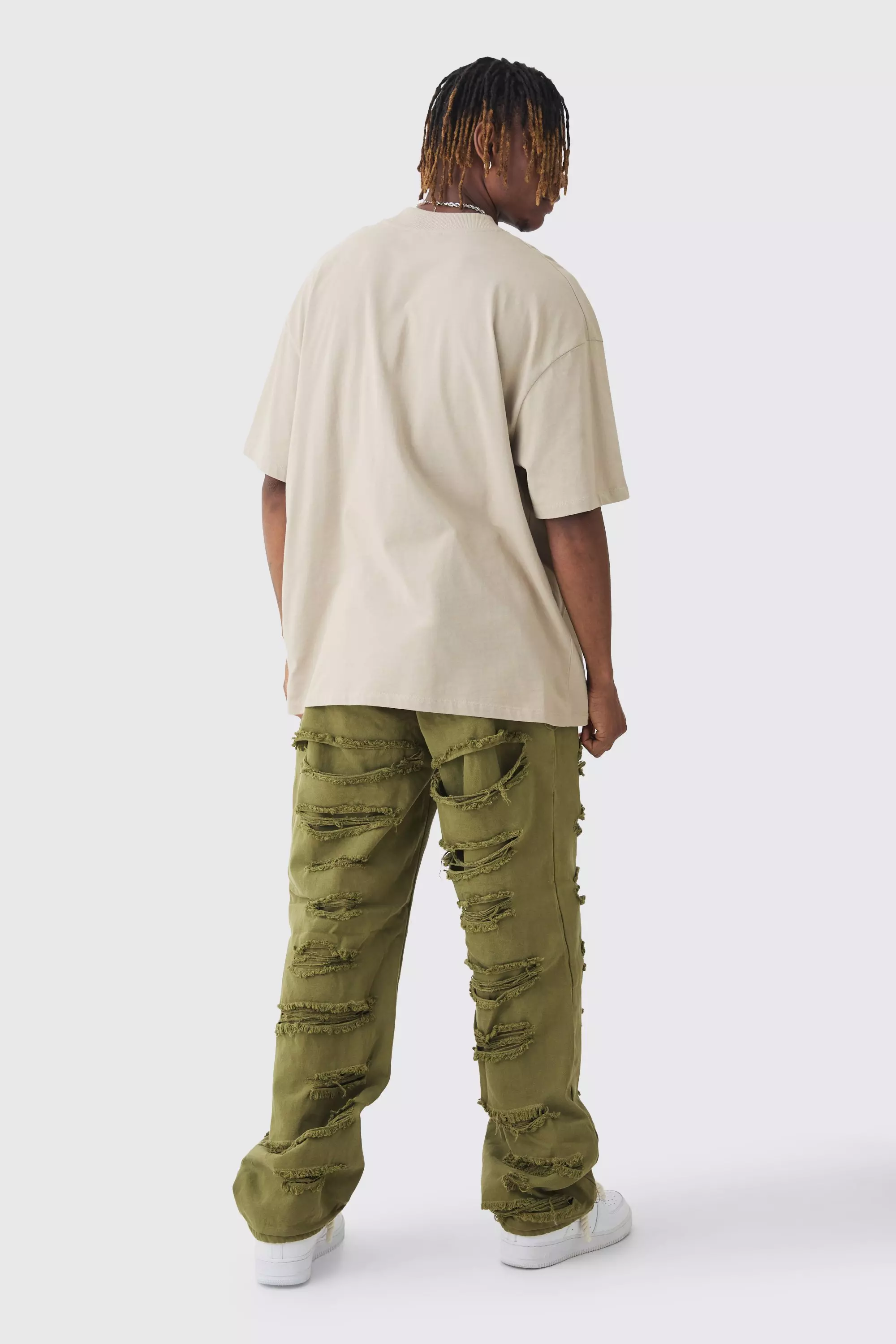 Tall - Pantalon surteint en twill, Khaki autre image