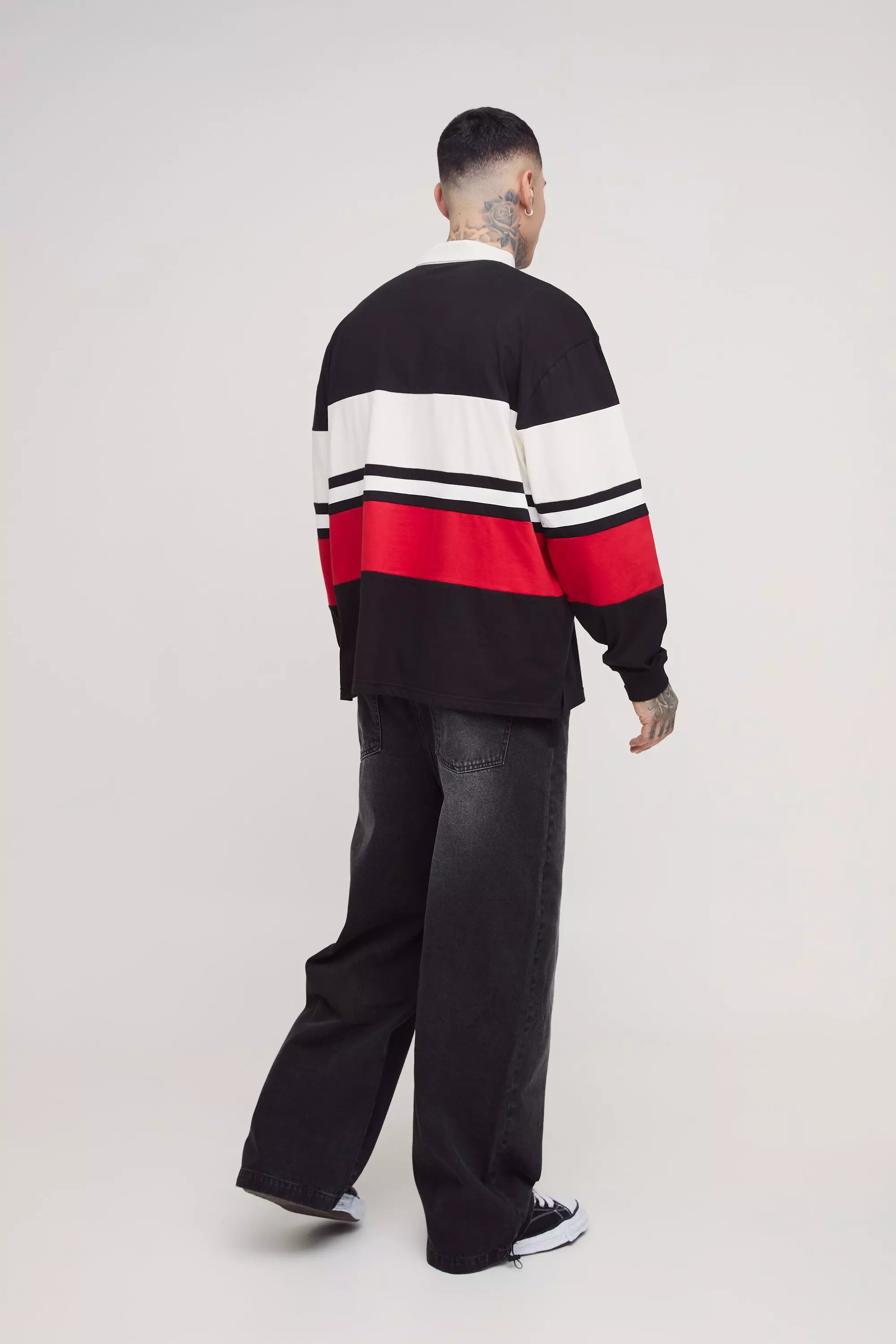Washed black Tall Denim Parachute Jeans alternative image
