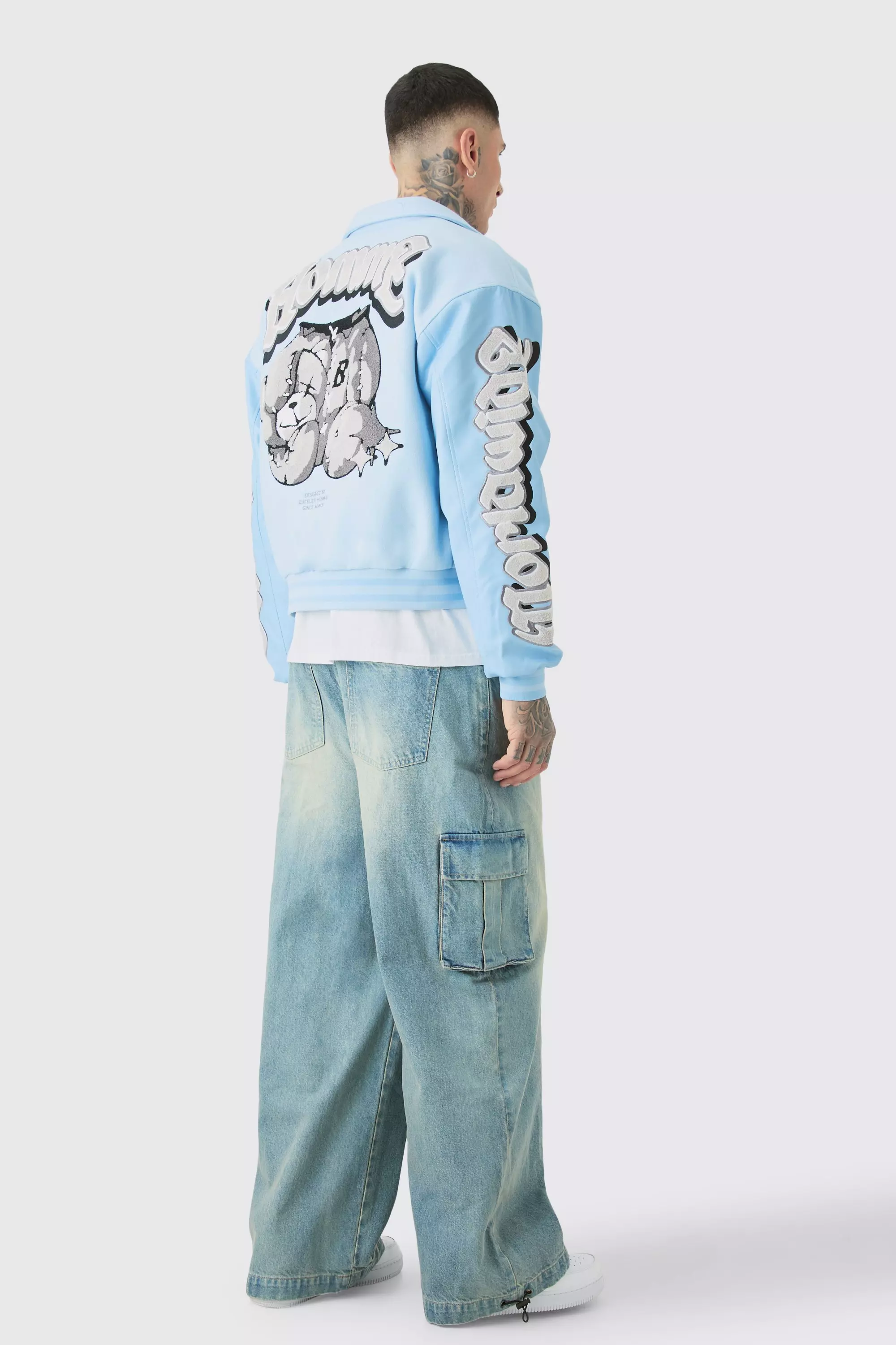 Antique blue Tall Denim Cargo Parachute Jeans alternative image