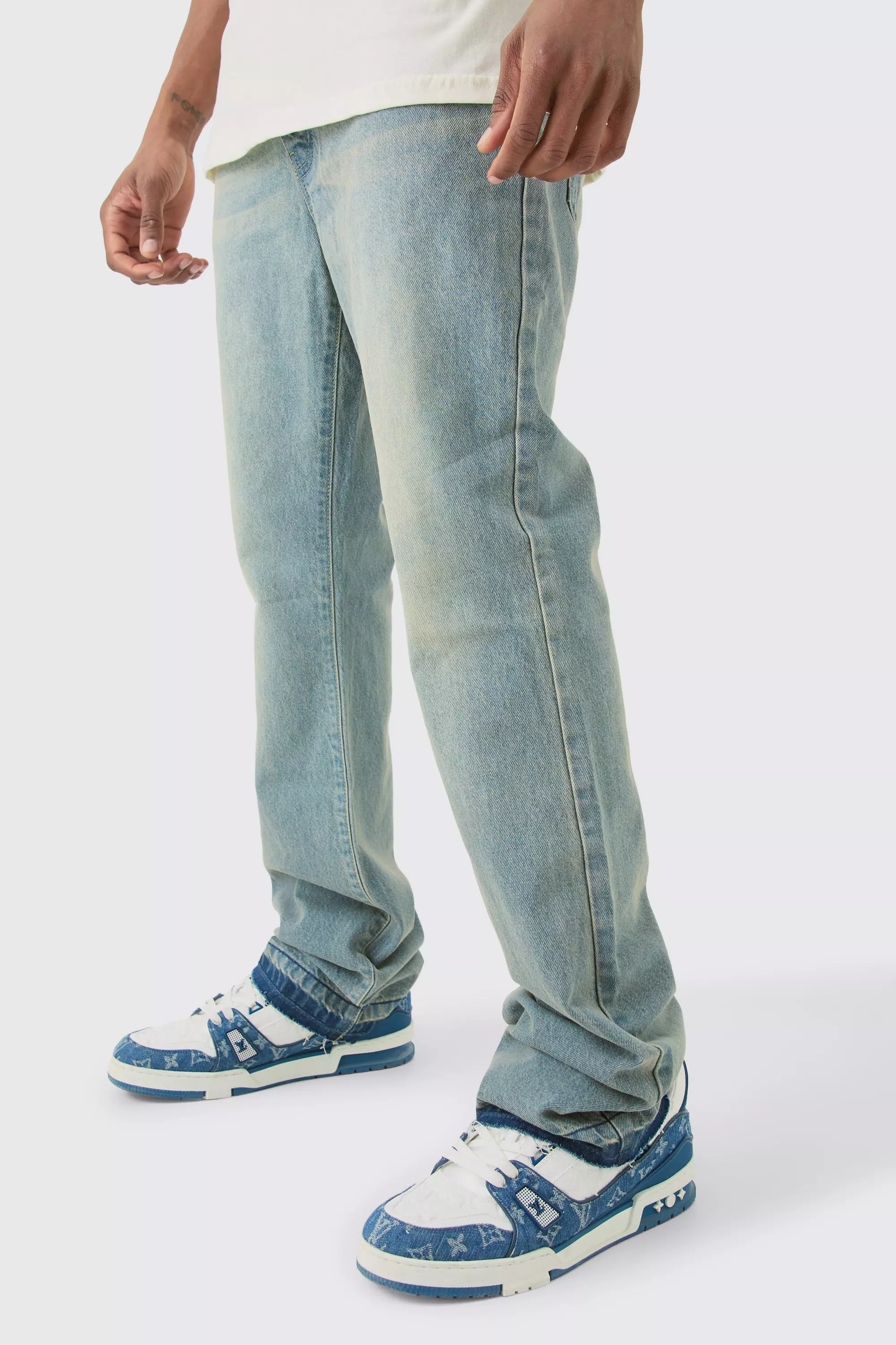 Blue Tall Rigid Flare Jean