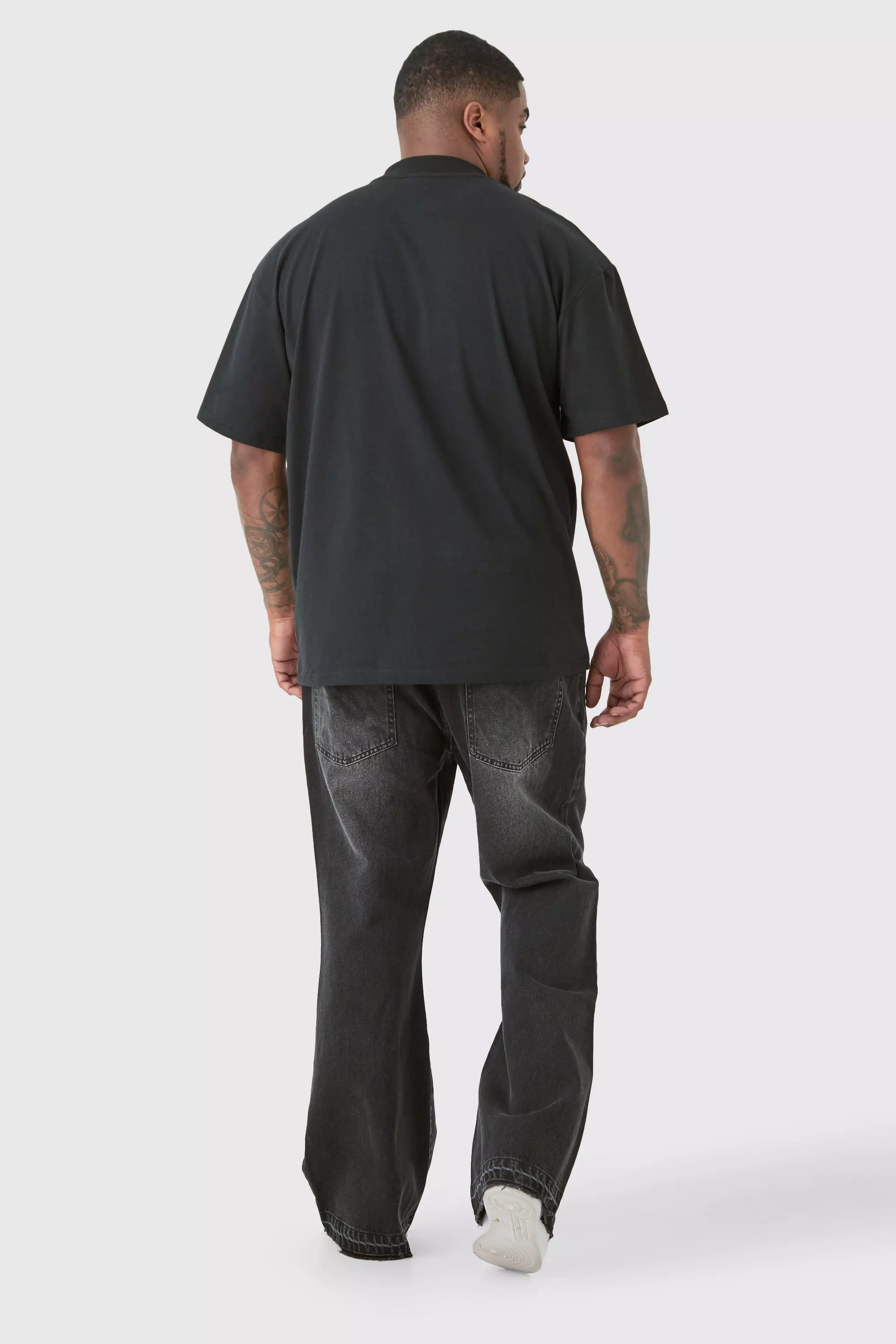 Plus Rigid Flare Jean | boohooMAN