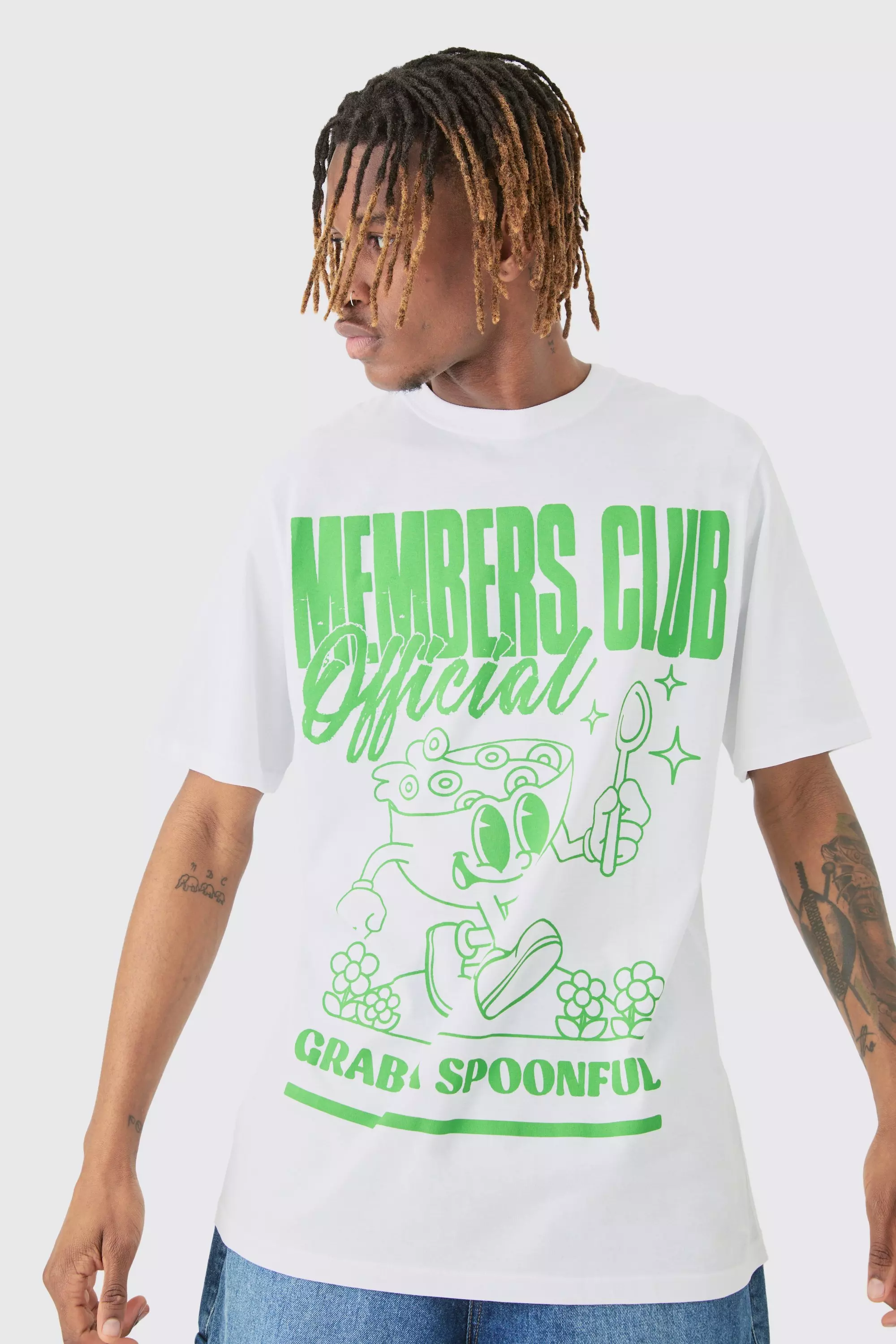 Tall Members Club 'Spoonful' Worldwide T-shirt In White White