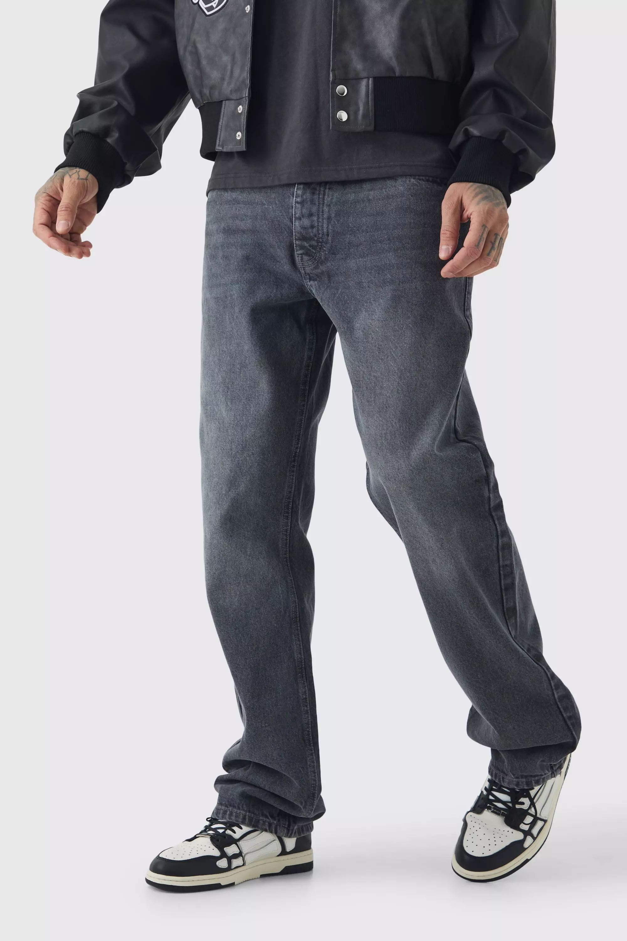 Grey Tall Relaxed Rigid Jean