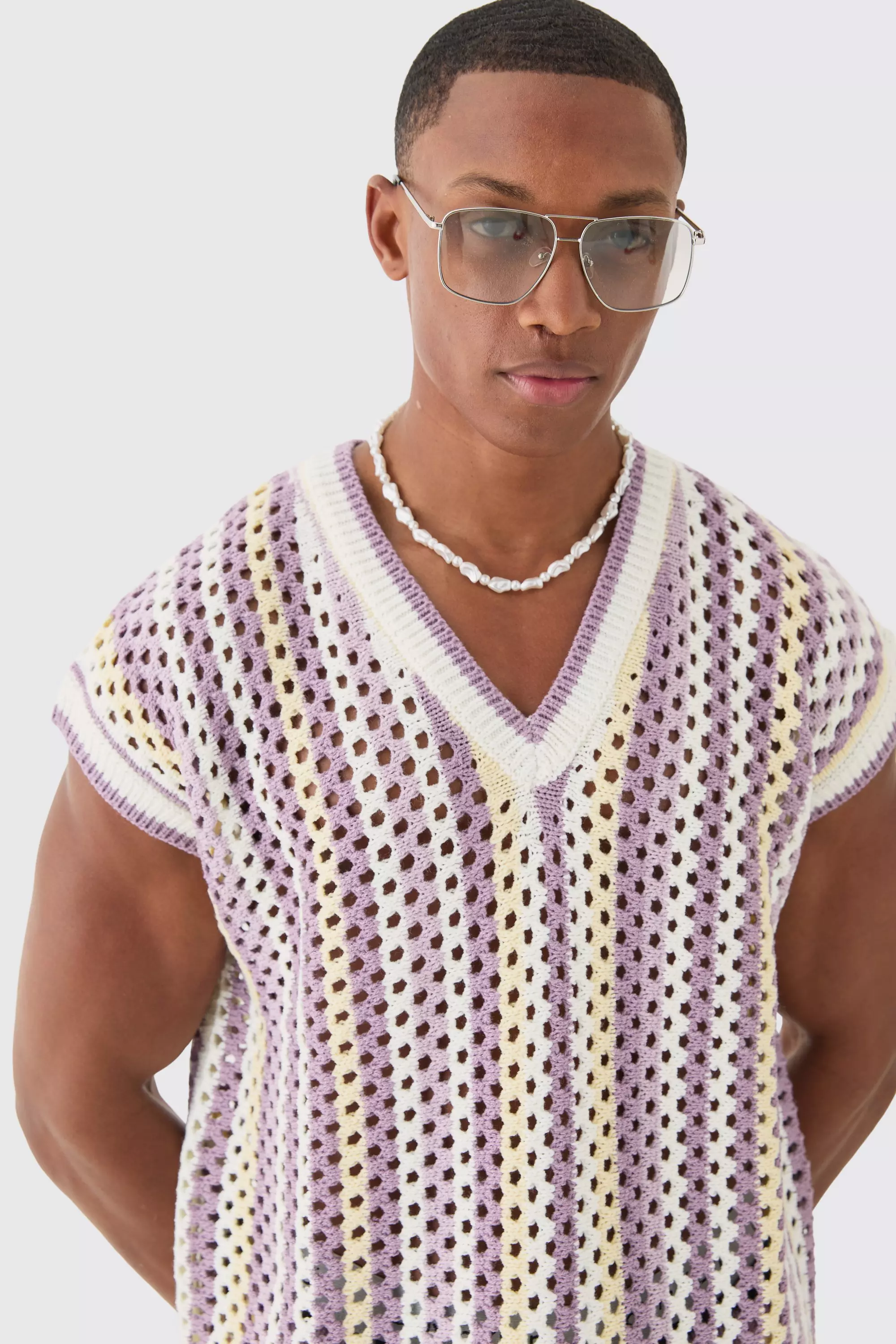 Sweat oversize à col V et coutures apparentes, White autre image