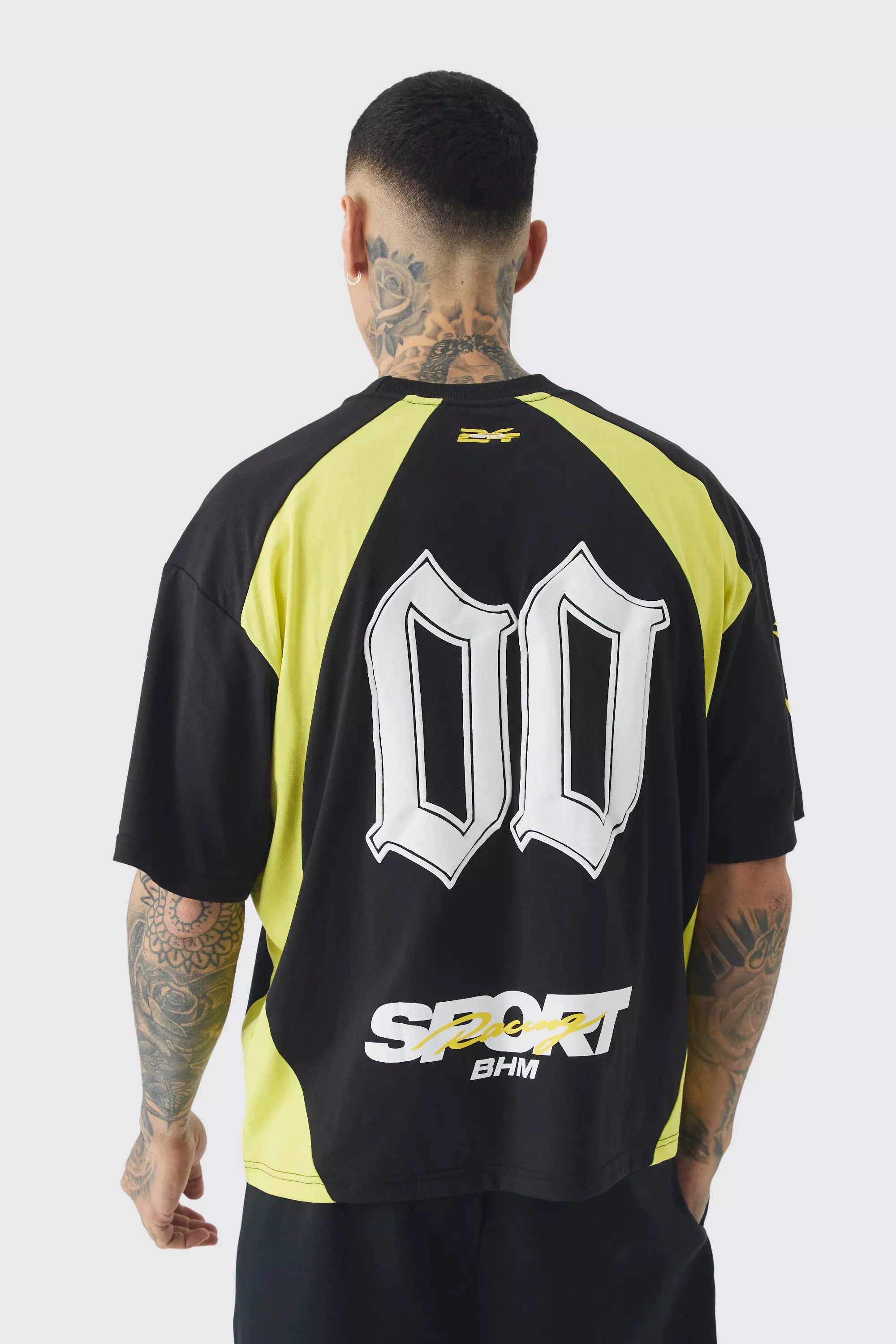 Tall kastiges Oversize Moto T-Shirt, Black alternatives Bild