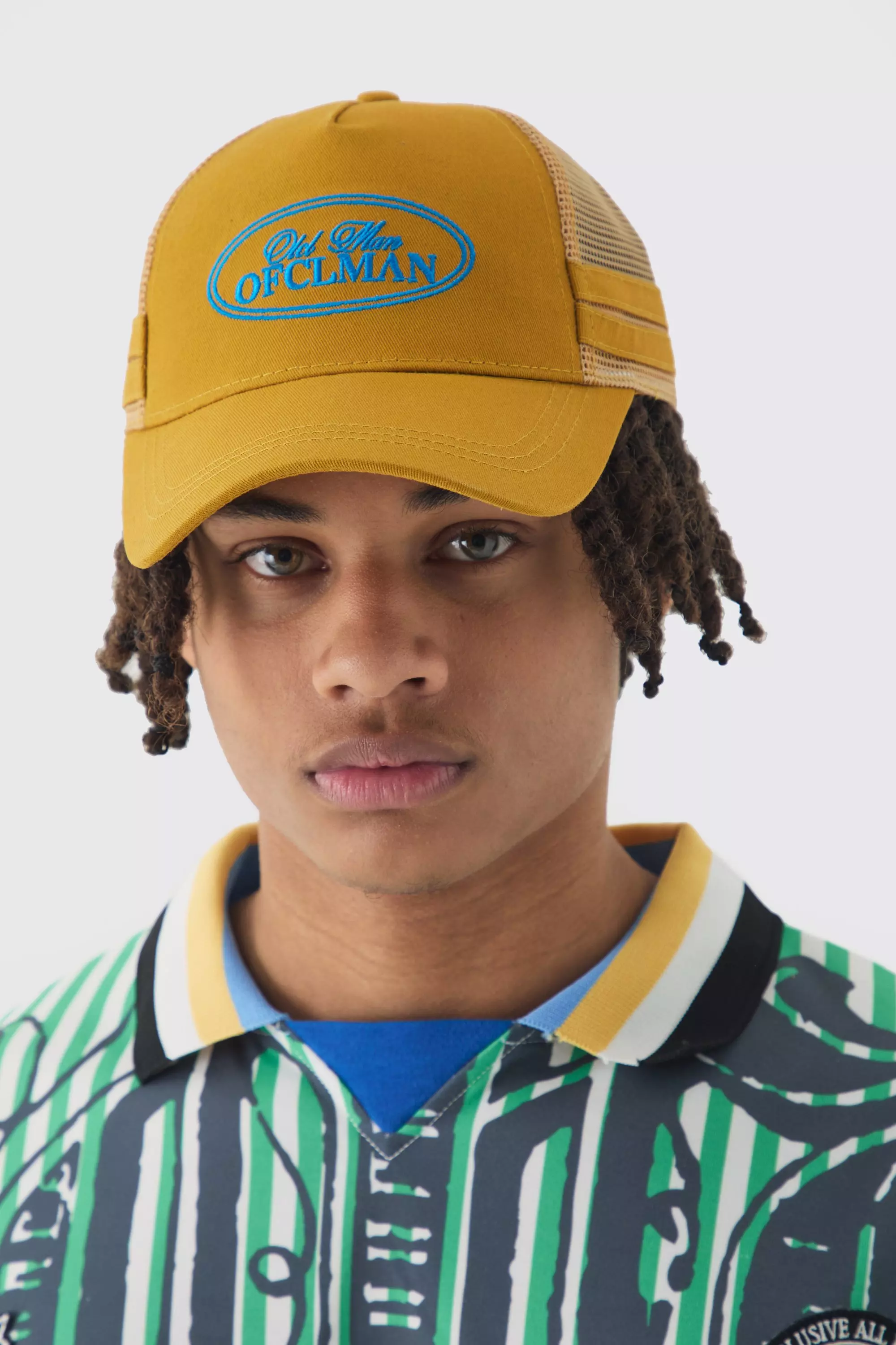 Official Embroidered Mesh Panel Cap In Yellow Yellow