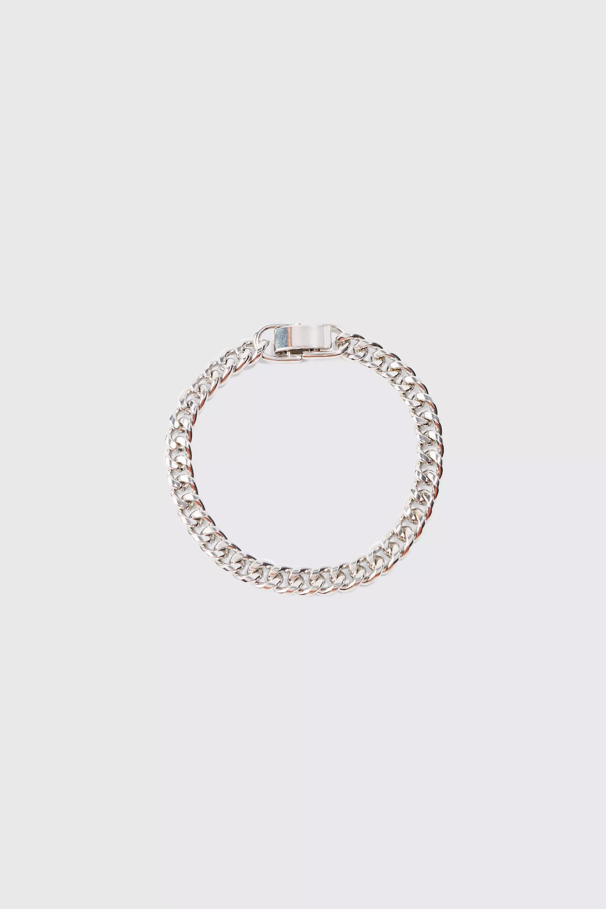 Cuban Chunky Chain Bracelet In Silver Silver