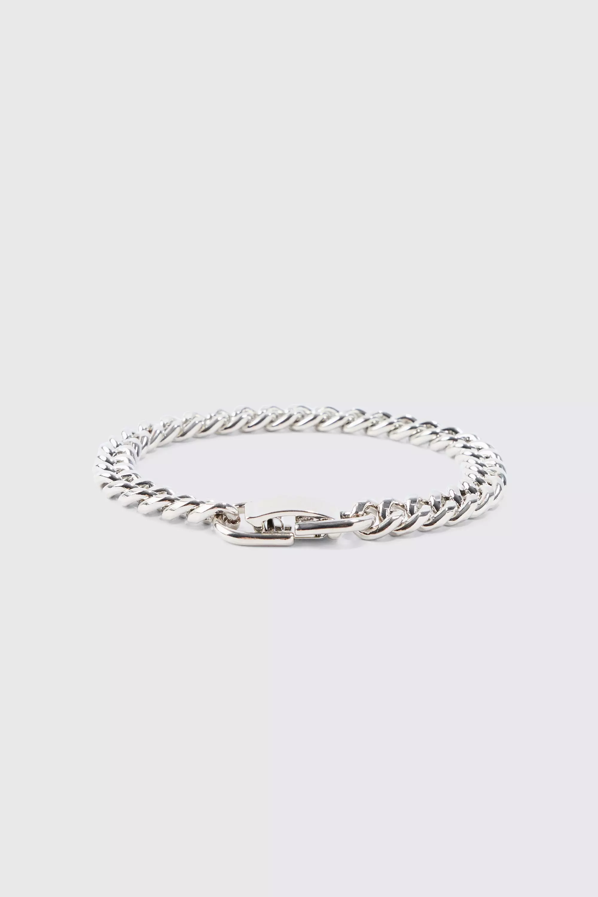 Bracelet argenté en chaîne épaisse, Silver autre image