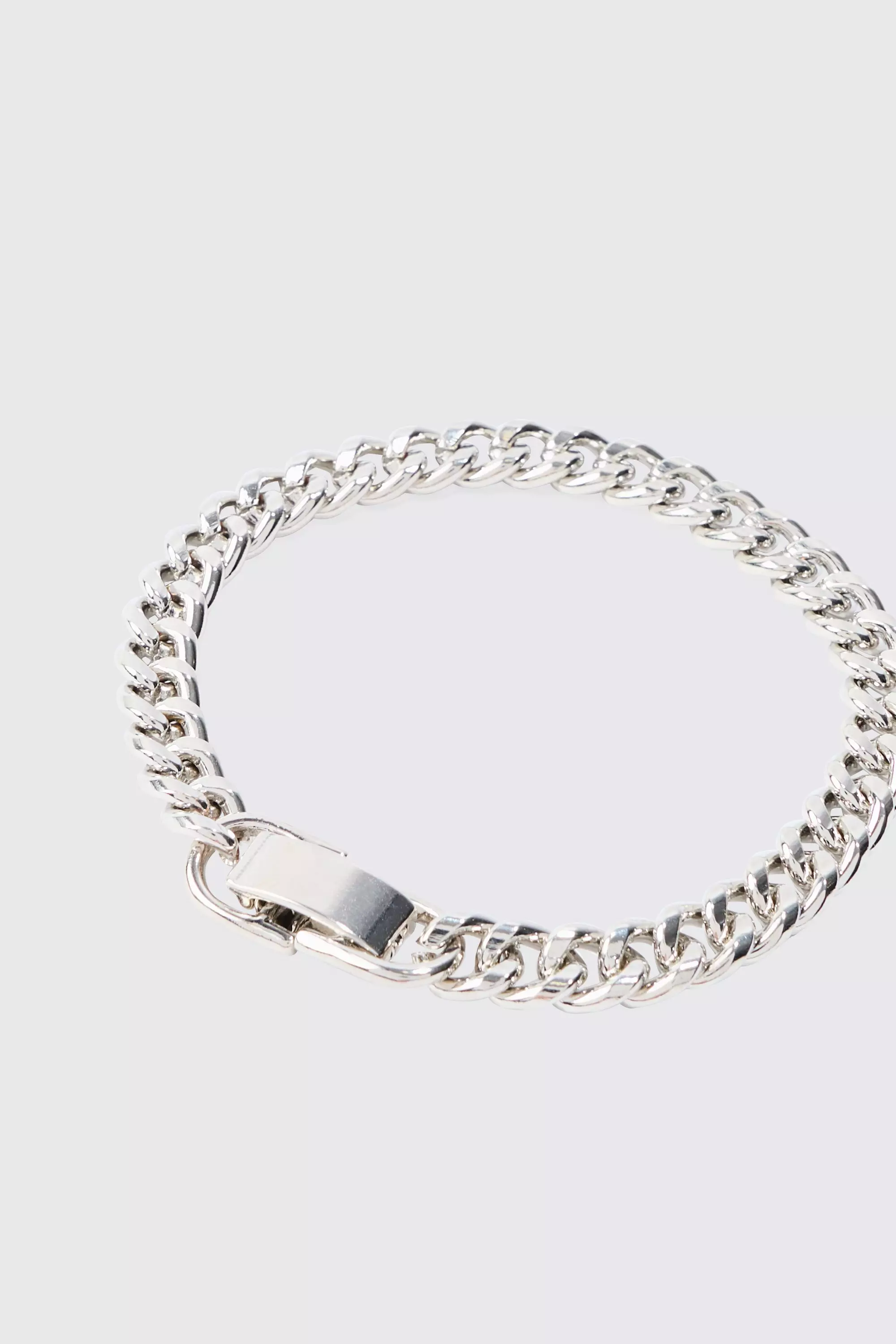 Cuban Chunky Chain Bracelet In Silver alternative image