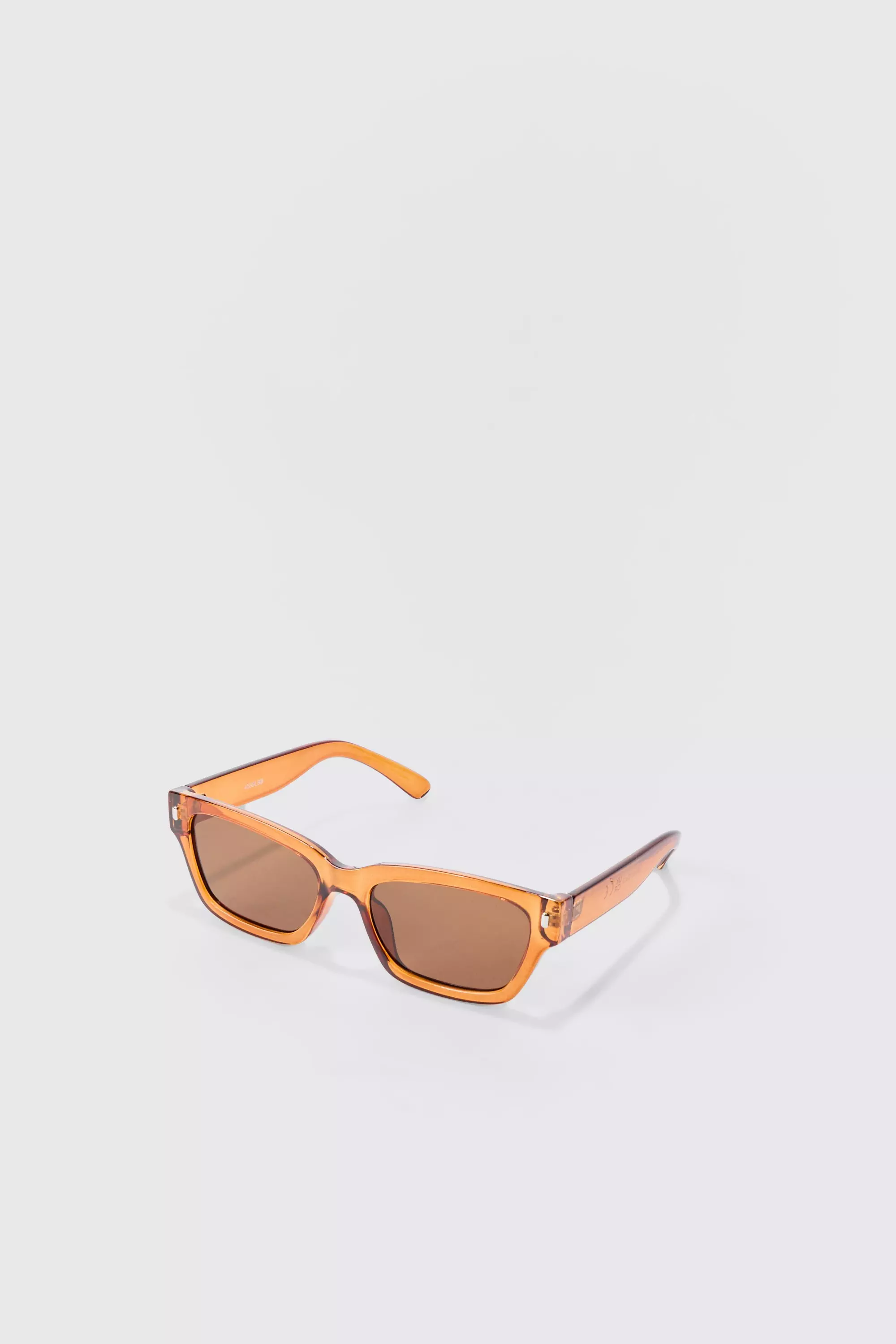 Retro Frame Sunglasses In Brown Brown