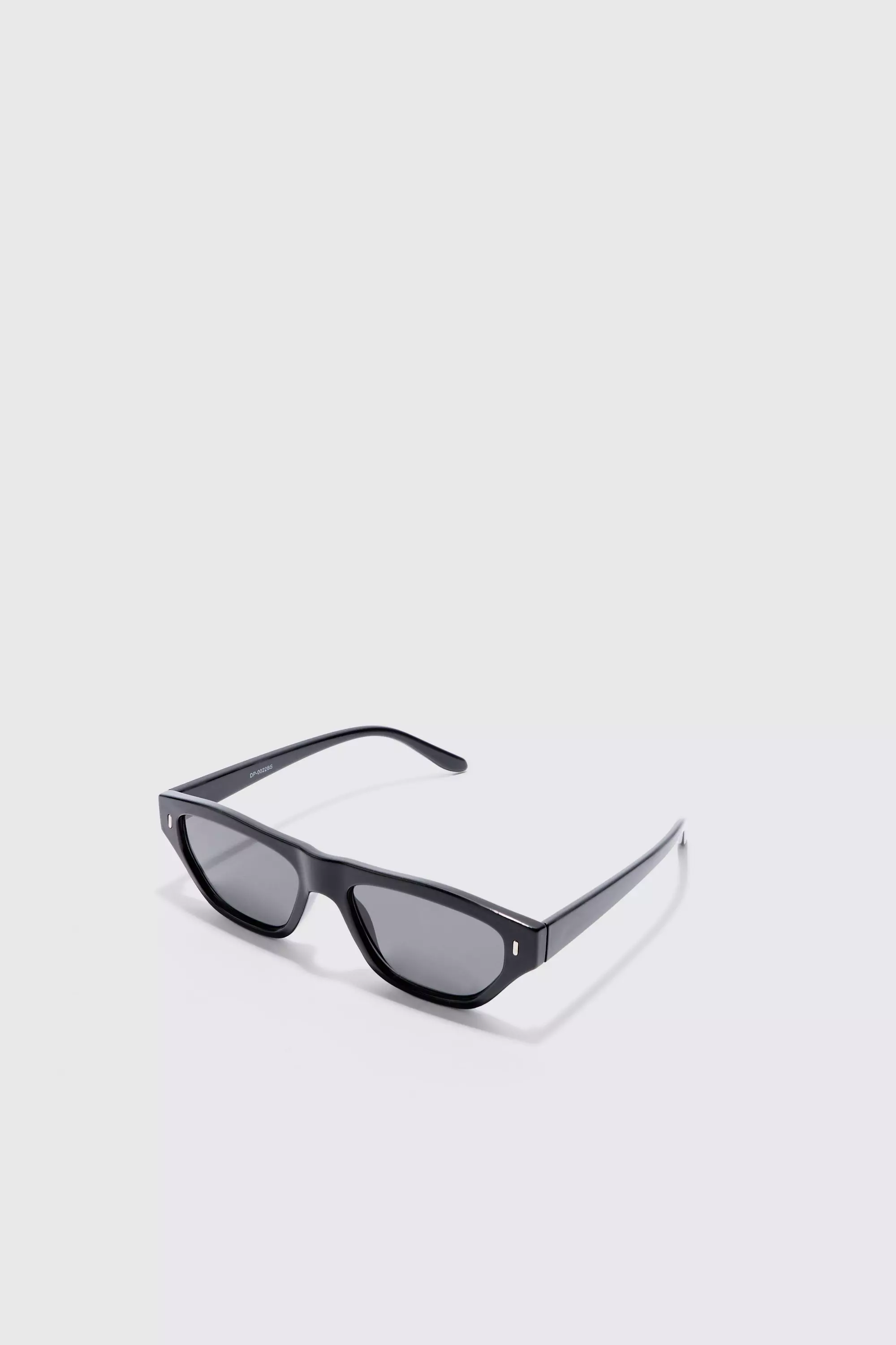 Plastic Chunky Frame Sunglasses In Black Black