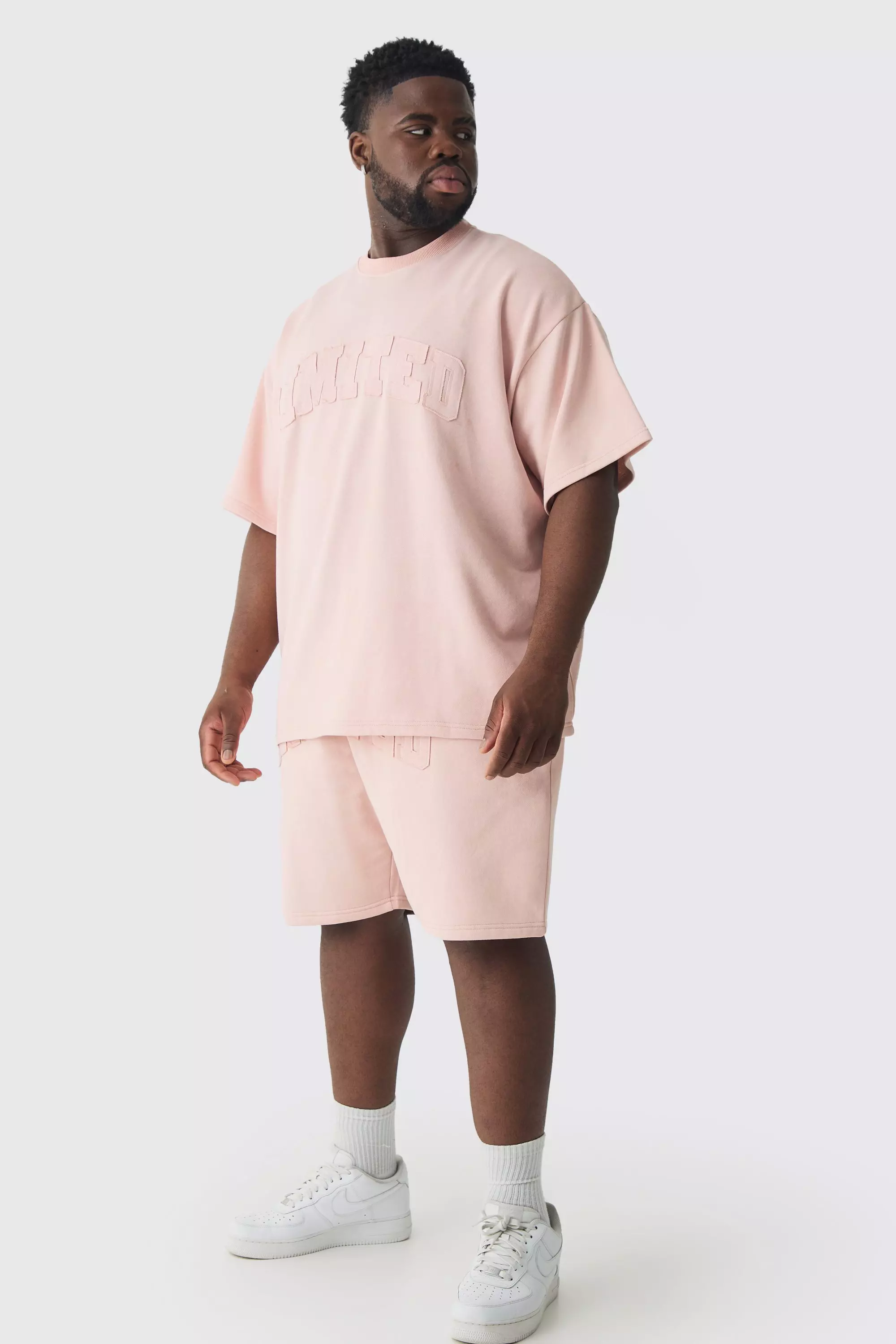 Pink Plus Oversized Limited Washed T-shirt & Short Set