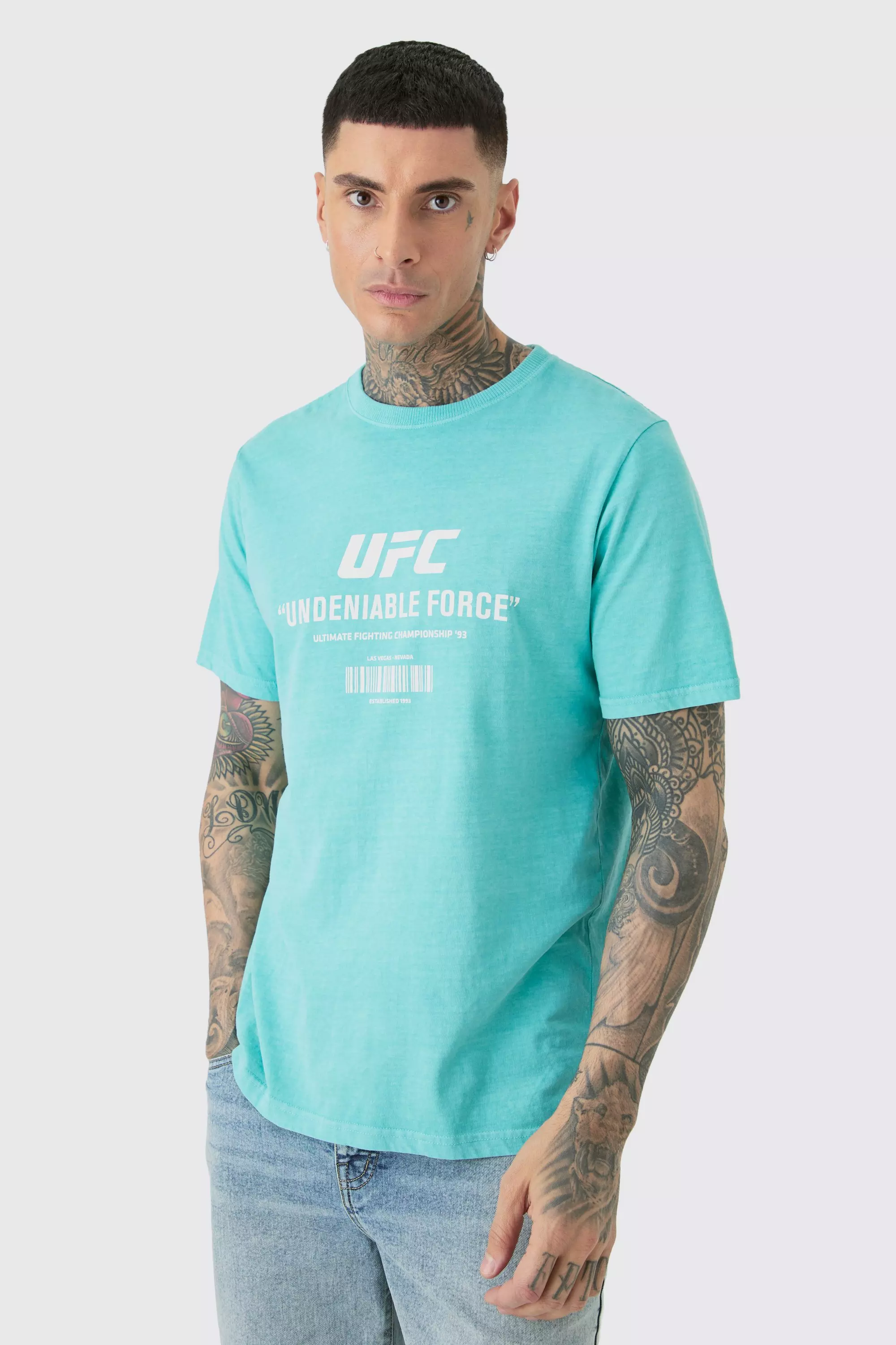 Green Tall Ufc Printed Licensed T-shirt In Green