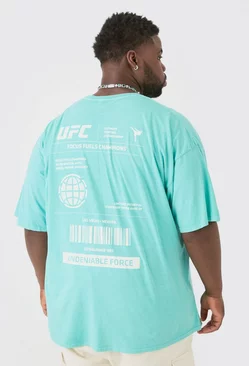 Tall Ufc Printed Licensed T-shirt In Green Green
