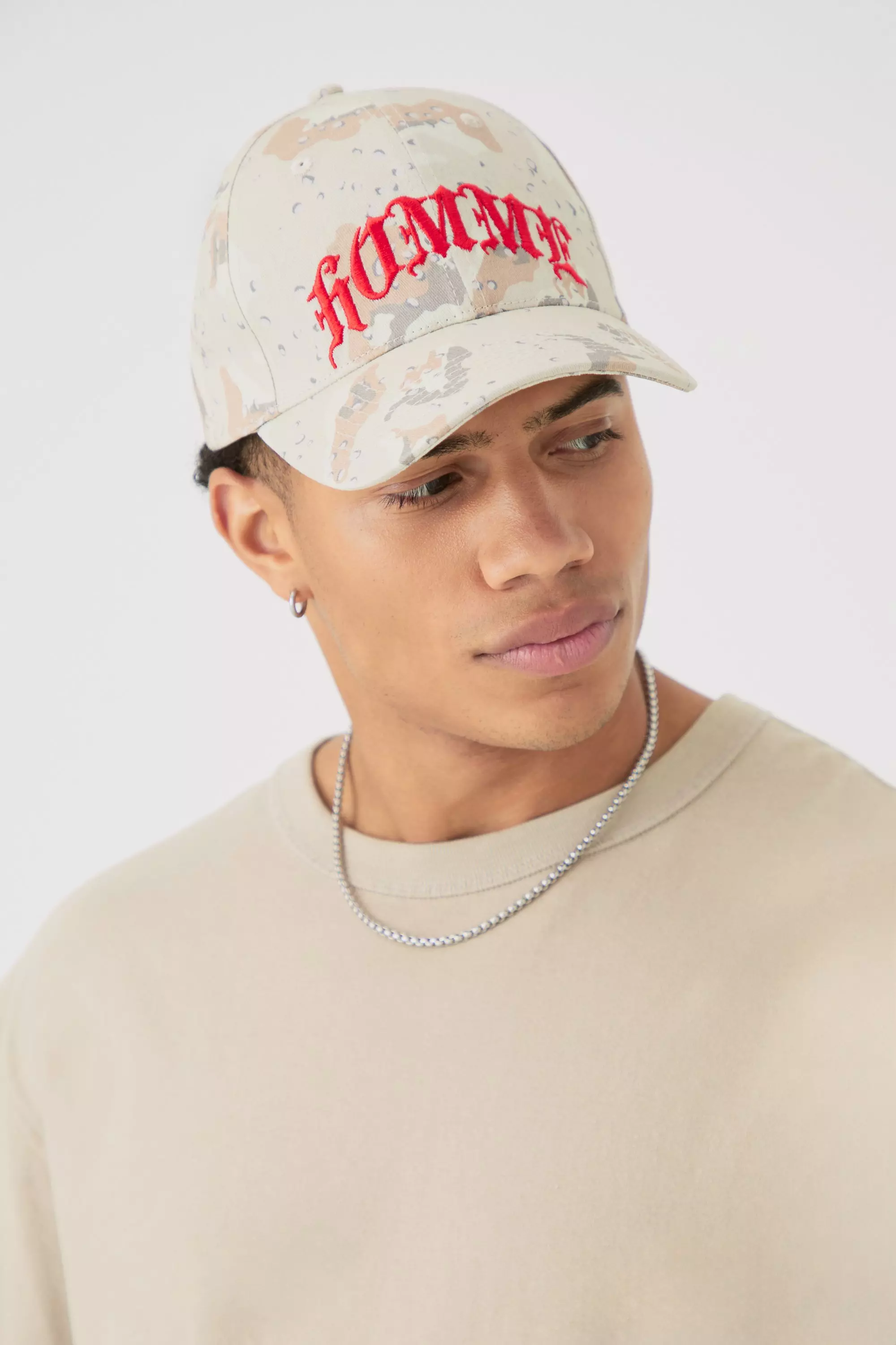 Homme Camo Cap In Brown Brown