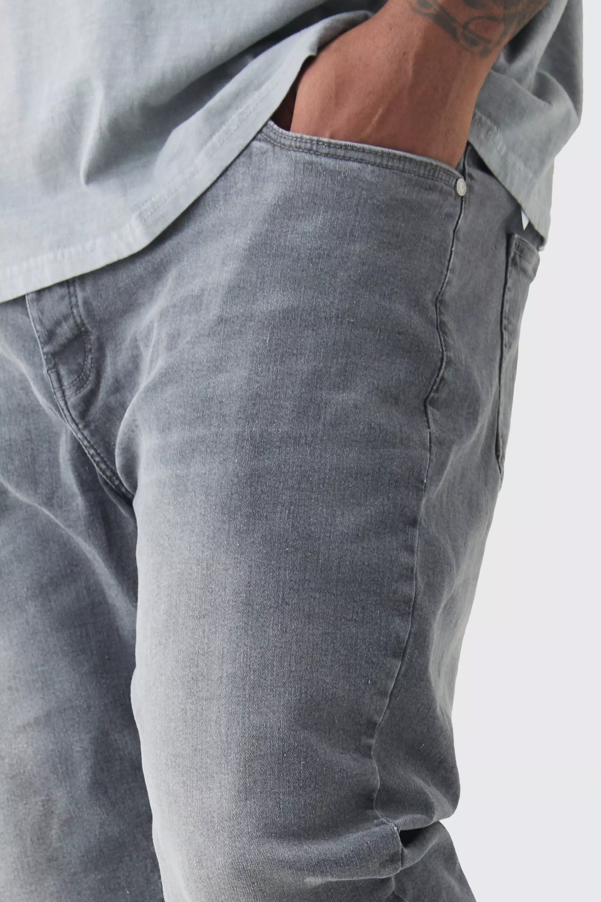 Plus Skinny Stretch Jean | boohooMAN UK