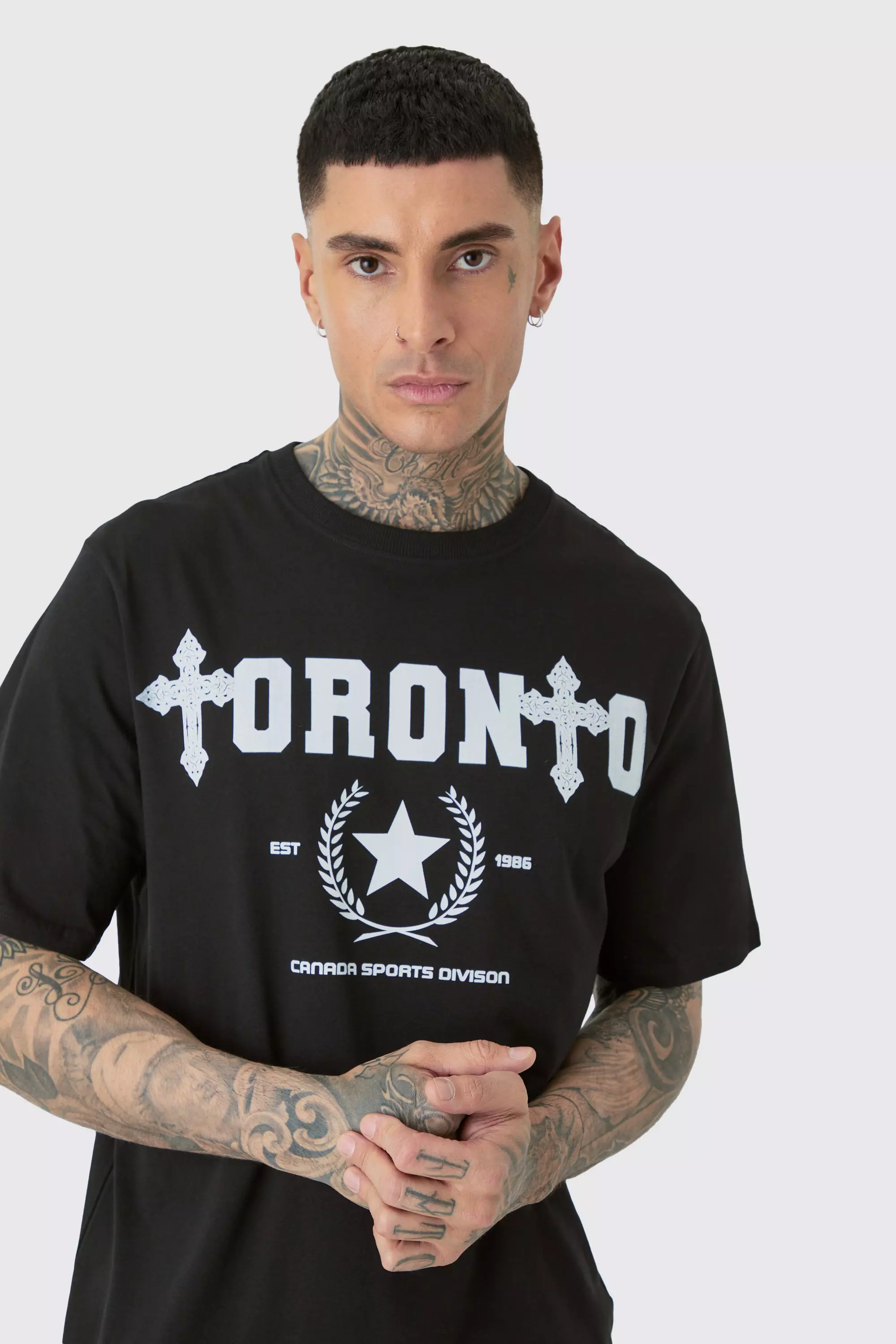 Tall Toronto Print T-shirt Black