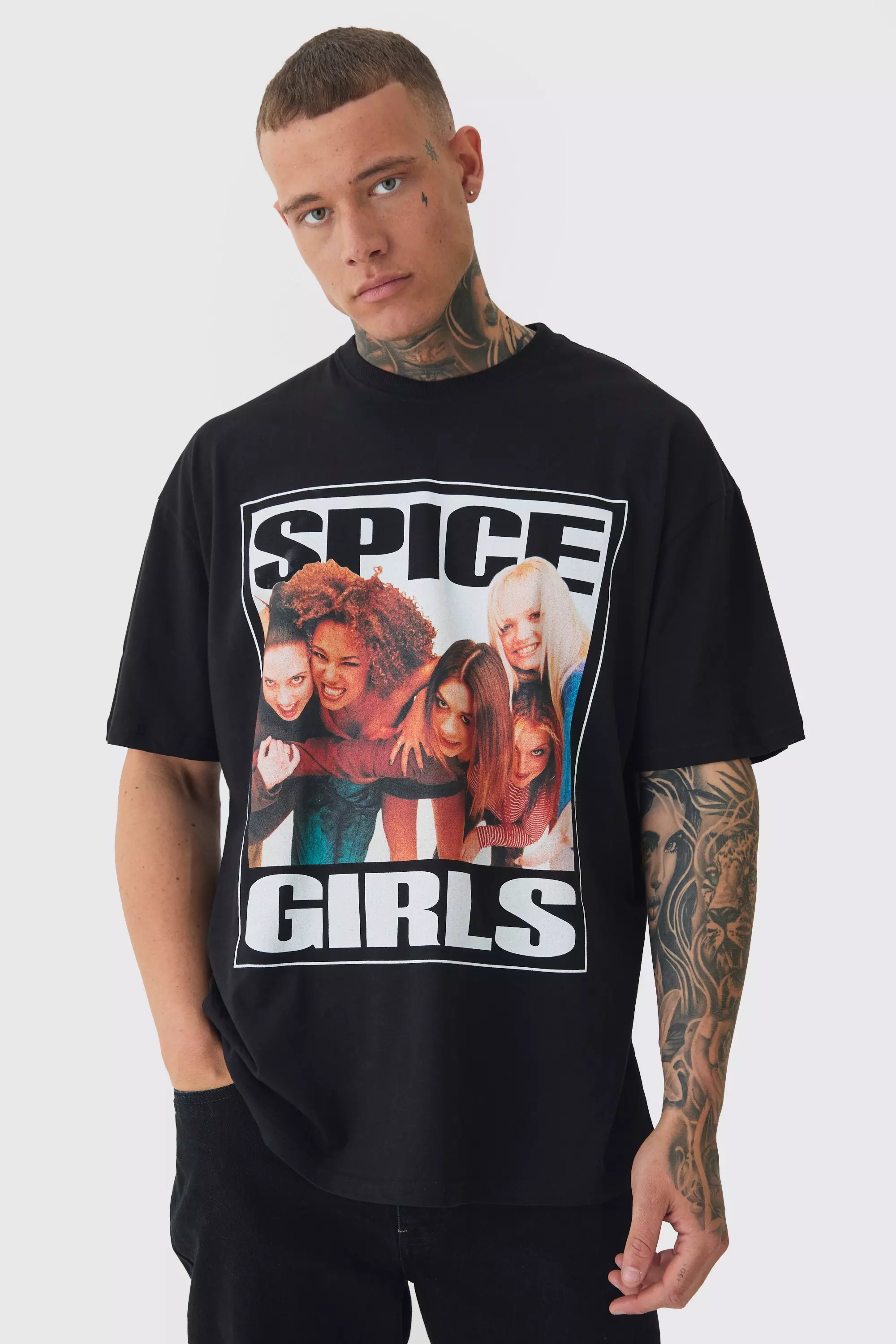 Tall Spice Girls License T-shirt In Black Black